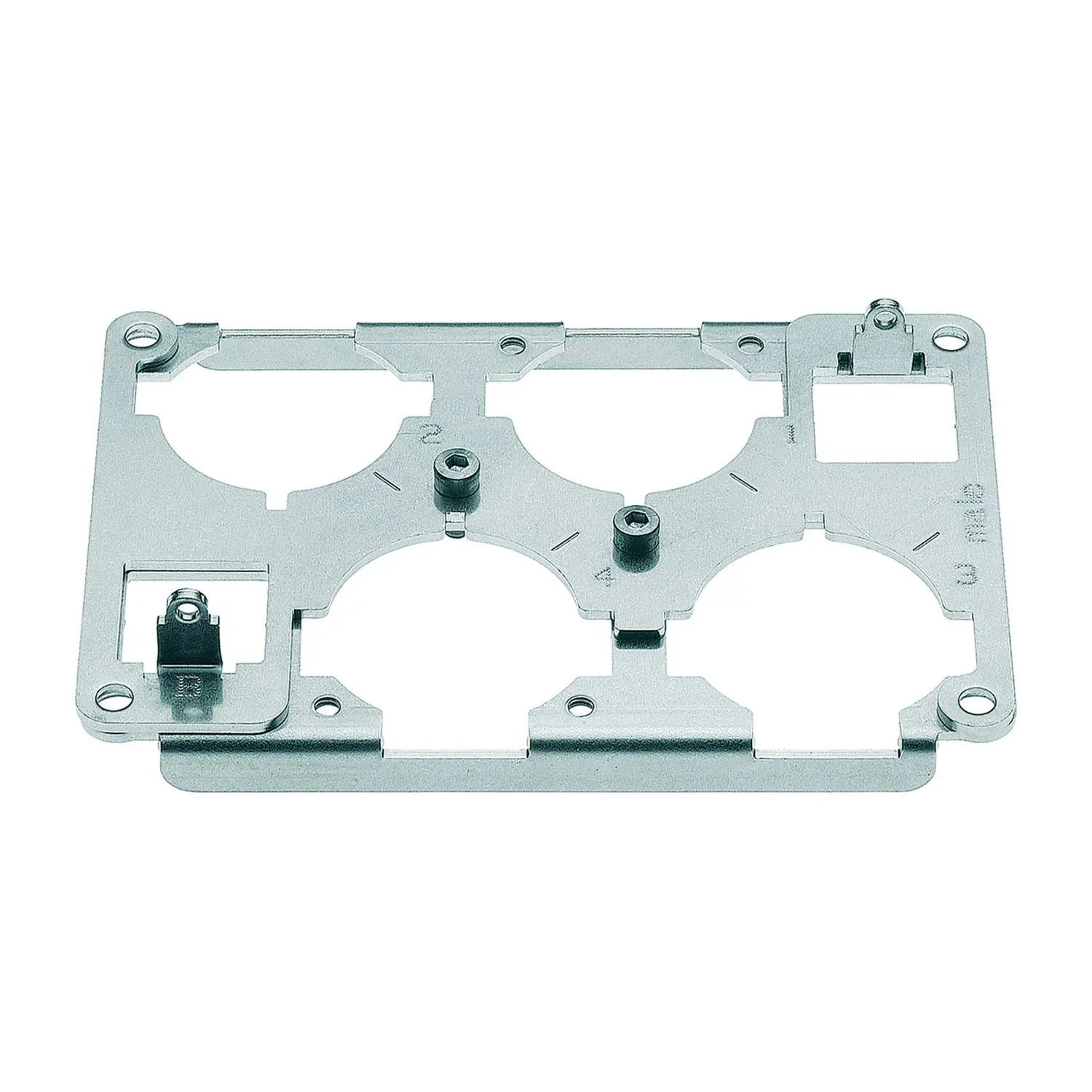 Produktfoto 1 von 09400489911 HARTING Han HPR Halterahmen, Baugröße 48 HPR Buchse, für 4 HC-Module 650+2xQ5/0 Werkstoff Metall