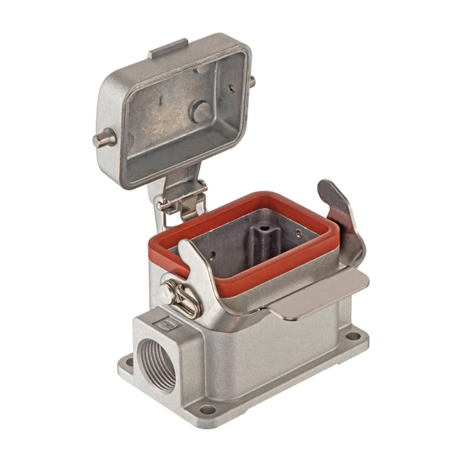 Produktfoto 1 von 19628062295 Harting Han 6B High Temp Sockelgehäuse niedrig, 2xM20 seitlicher Kabelabgang, mit 1 Längsbügel
