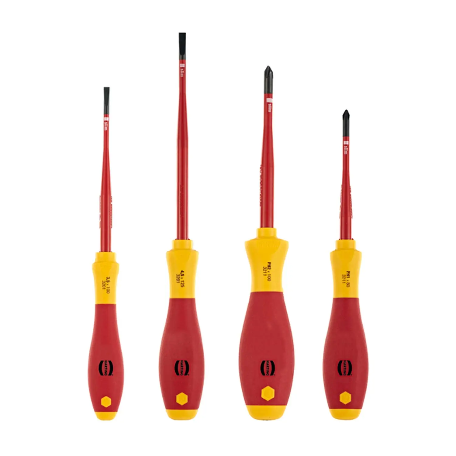 Produktfoto 1 von 09990000844 HARTING Schraubendrehersatz Slimline (4tlg.)