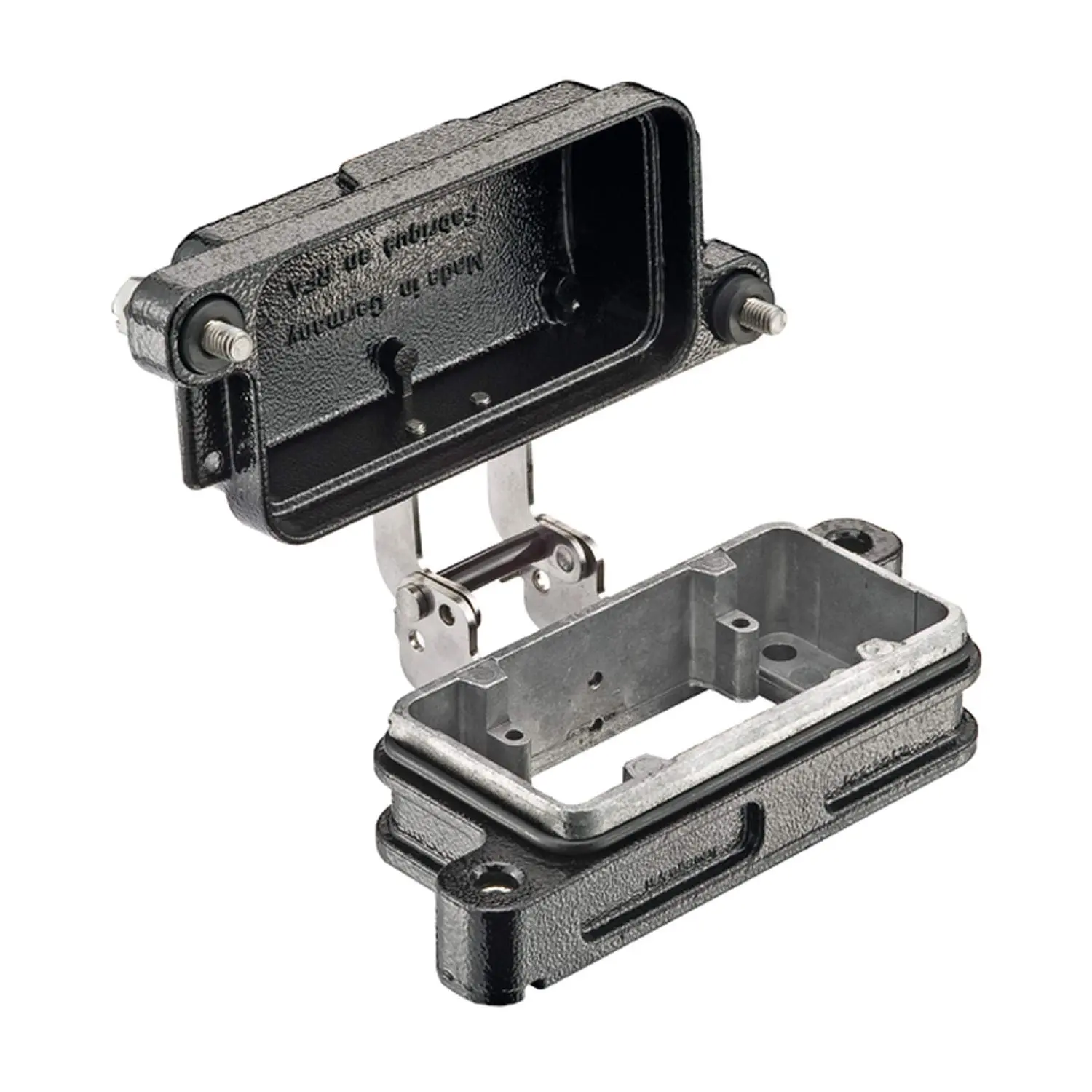 Produktfoto 1 von 09400100317 HARTING Han 10HPR Anbaugehäuse Schraubverriegelung mit Schutzkappe Metall