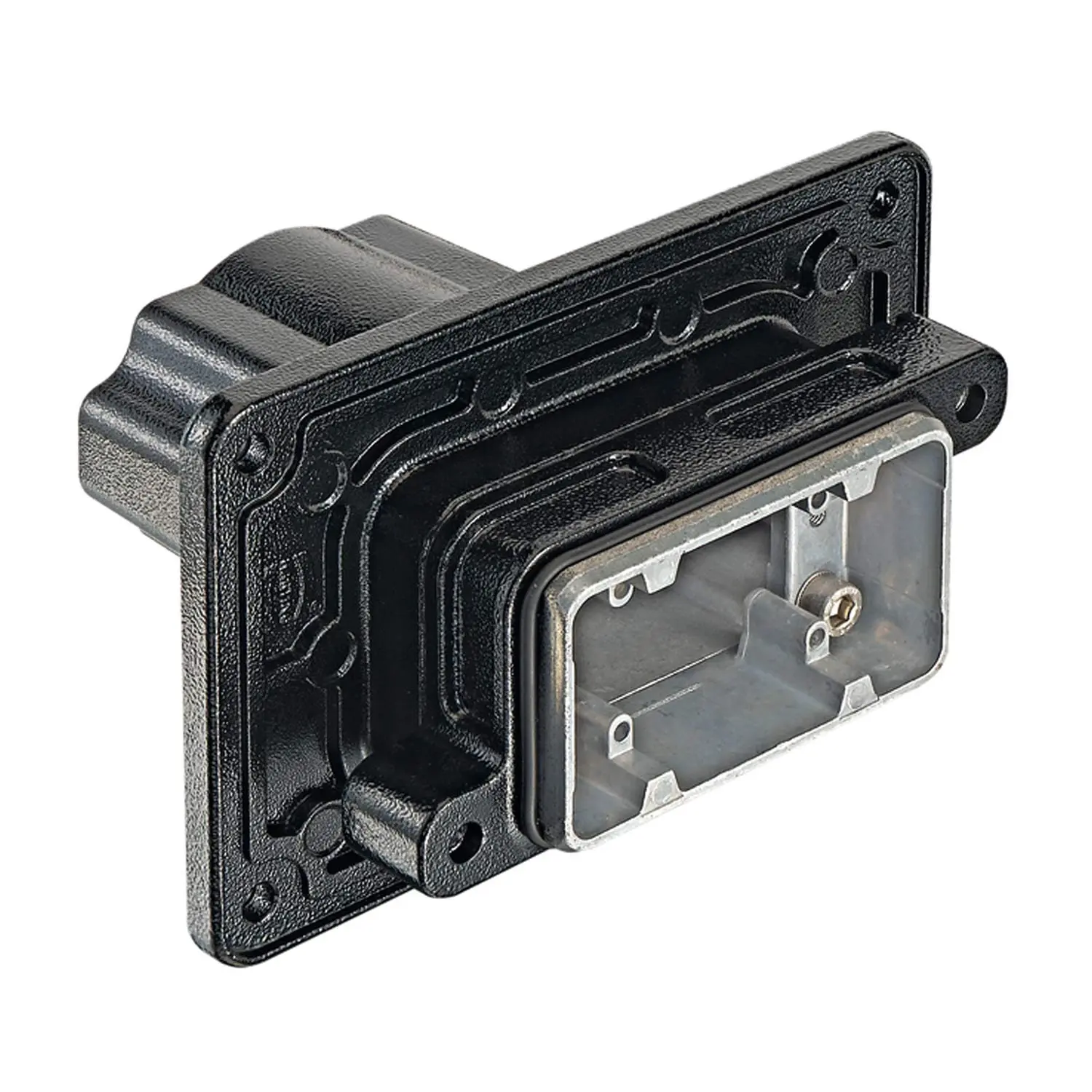Produktfoto 1 von 19400061118 HARTING Han 6HPR Wanddurchführung, 1xM40 gerader Kabelabgang, Schraubverriegelung