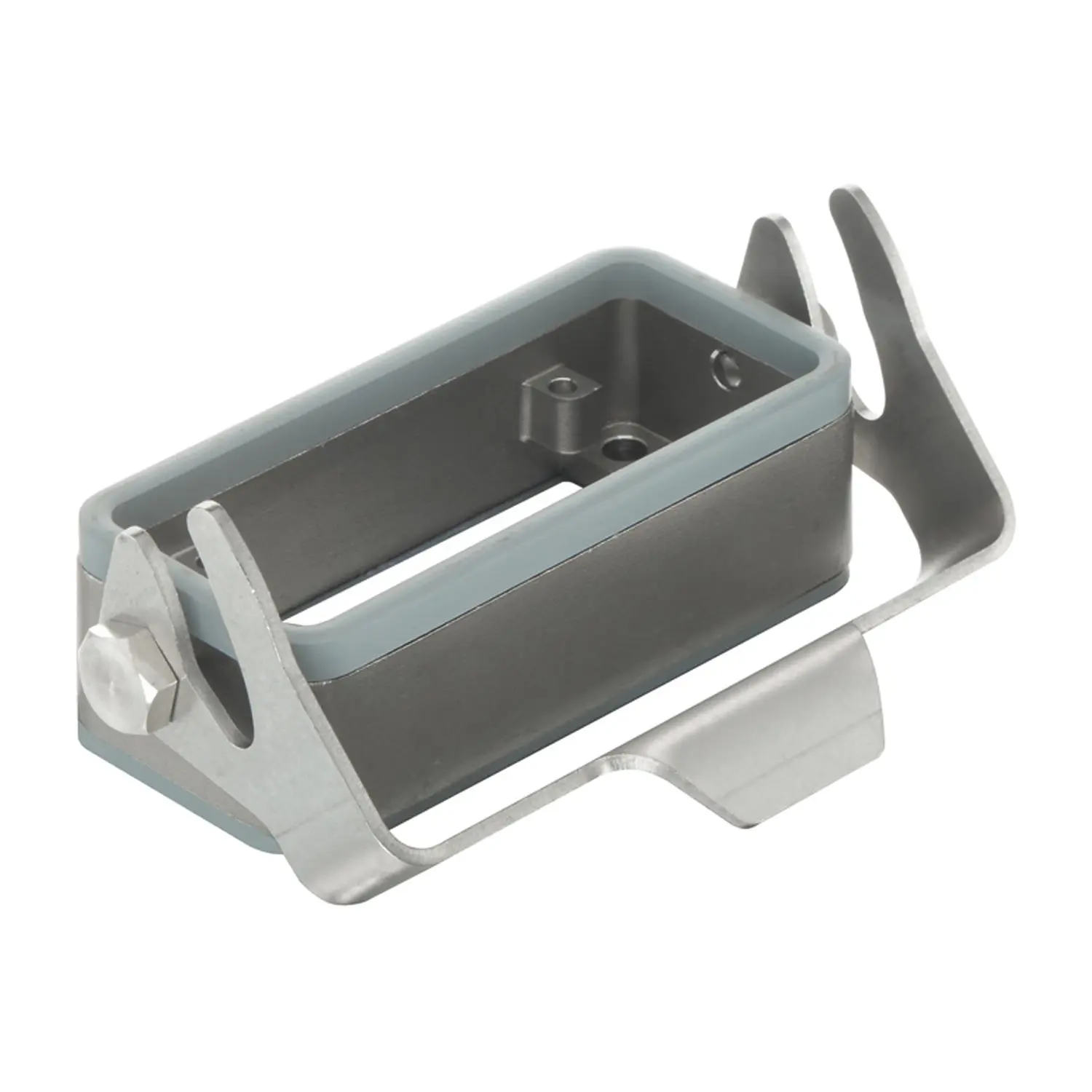Produktfoto 1 von 19443100306 Harting Han 10B INOX Anbaugehäuse mit 1 Längsbügel