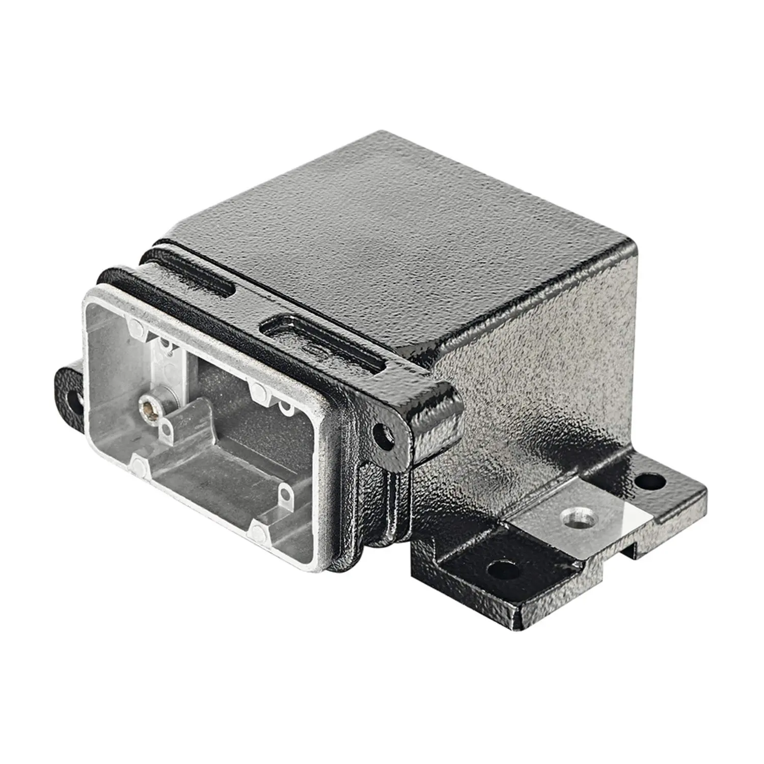 Produktfoto 1 von 19400060911 Harting Han 6HPR Sockelgehäuse horizontrale Ausführung, 1xM25 gerader Kabelabgang, Schraubverriegelung
