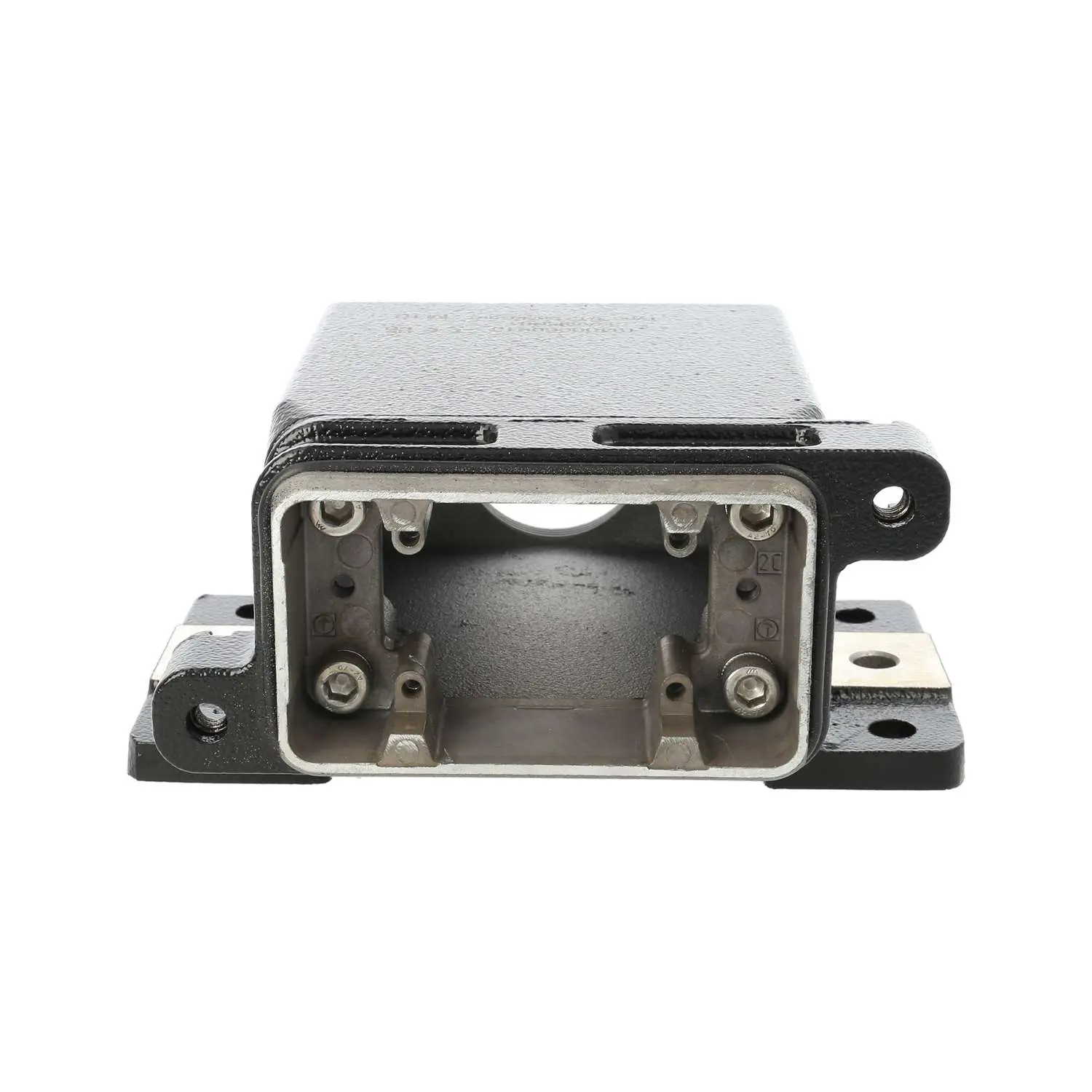 Produktfoto 1 von 19400060913 Harting Han 6HPR Sockelgehäuse horizontrale Ausführung, 1xM40 gerader Kabelabgang, Schraubverriegelung
