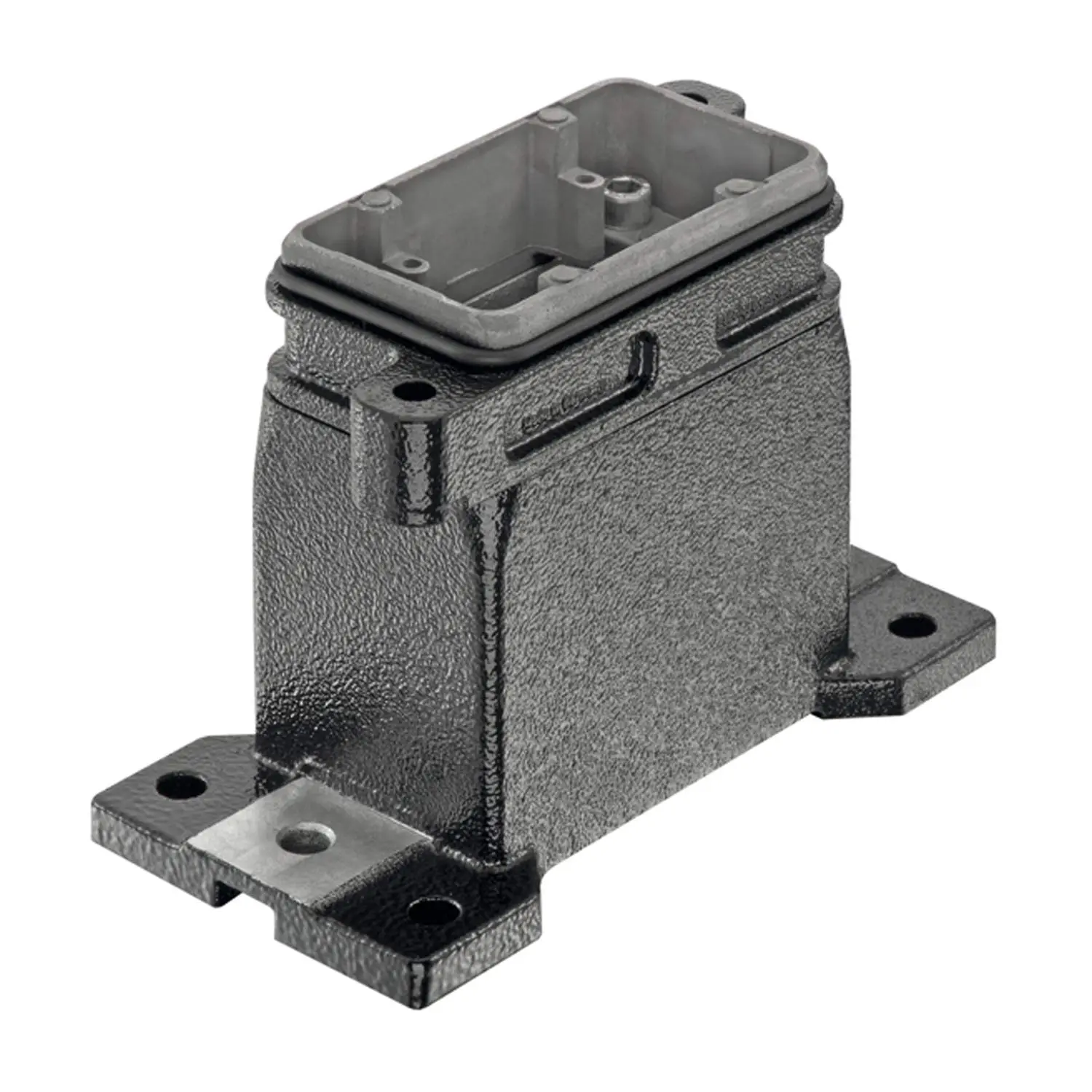 Produktfoto 1 von 19400061213 HARTING Han 6HPR Sockelgehäuse, 1xM40 gerader Kabelabgang, Schraubverriegelung