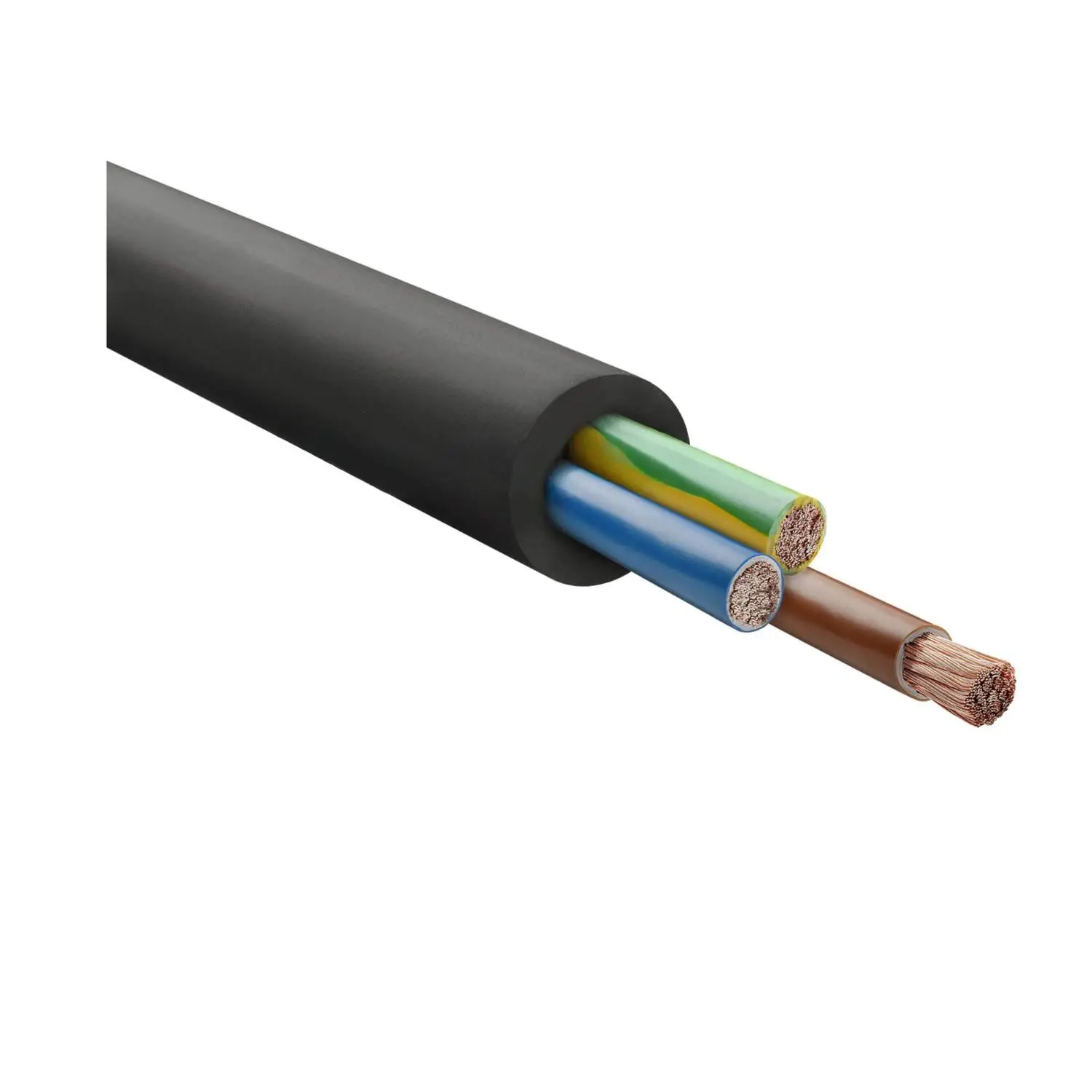 Produktfoto 1 von 30765 HELU KABEL H07RN-F LS0H 3G1,5mm² AWG16 Gummischlauchleitung AD 9,2mm - 10,7mm Nennspannung Uo/U 450V/750V