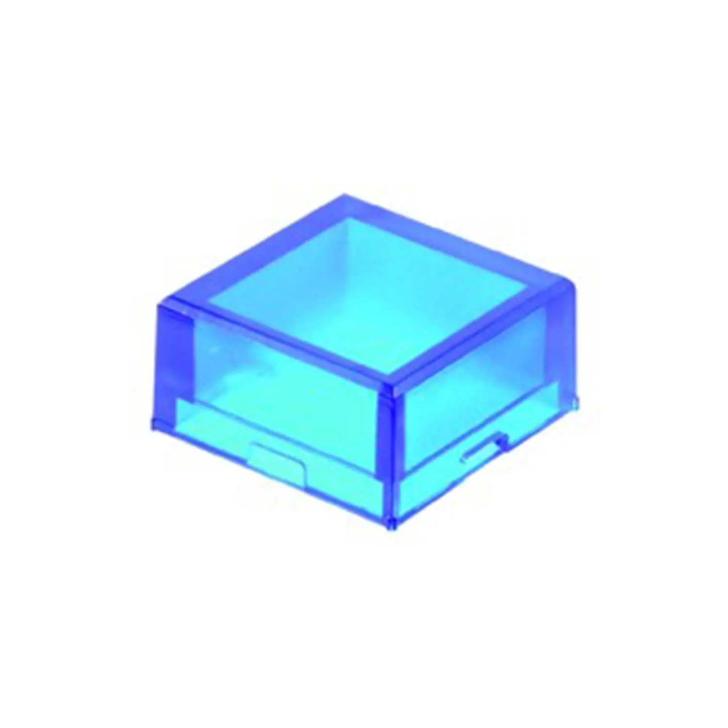 Produktfoto 1 von T25HBL Georg Schlegel Tasterkappe, hoch transparent Farbe blau Ausführung beschreib- und beleuchtbar