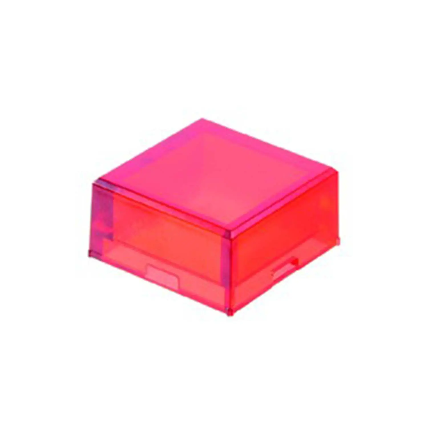 Produktfoto 1 von T25HRT Georg Schlegel Tasterkappe, hoch transparent Farbe rot Ausführung beschreib- und beleuchtbar