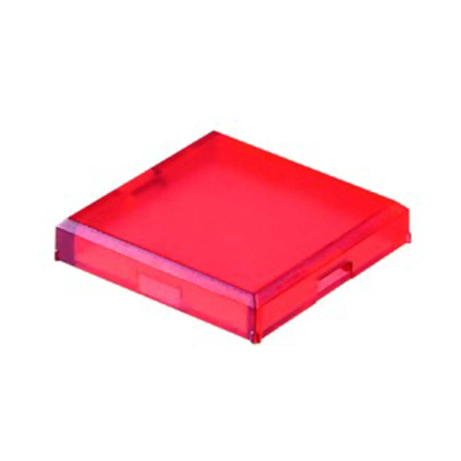 Produktfoto 1 von T25FRT Georg Schlegel Tasterkappe, flach transparent Farbe rot Ausführung beschreib- und beleuchtbar