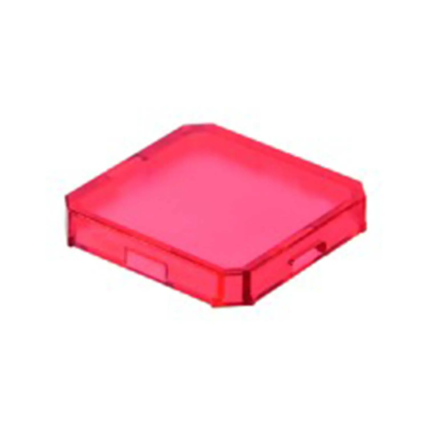 TOKFRT Georg Schlegel Tasterkappe, flach transparent Farbe rot Ausführung beschreib- und beleuchtbar