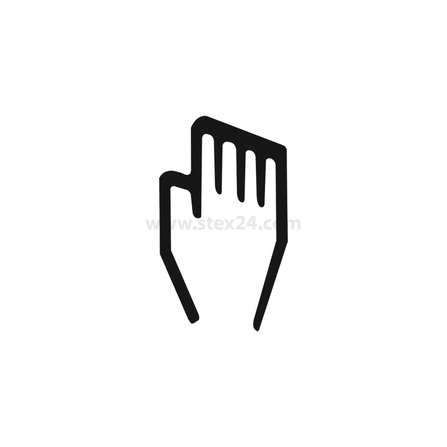 BSOK111 Georg Schlegel Bezeichnungsschild Grafik-Symbol Handschaltung weiß