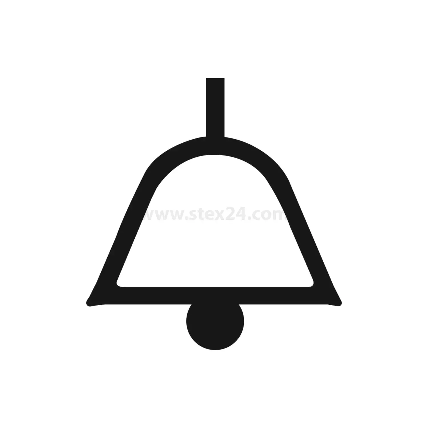BSQXLL90 Georg Schlegel Bezeichnungsschild Grafik-Symbol GLOCKE weiß