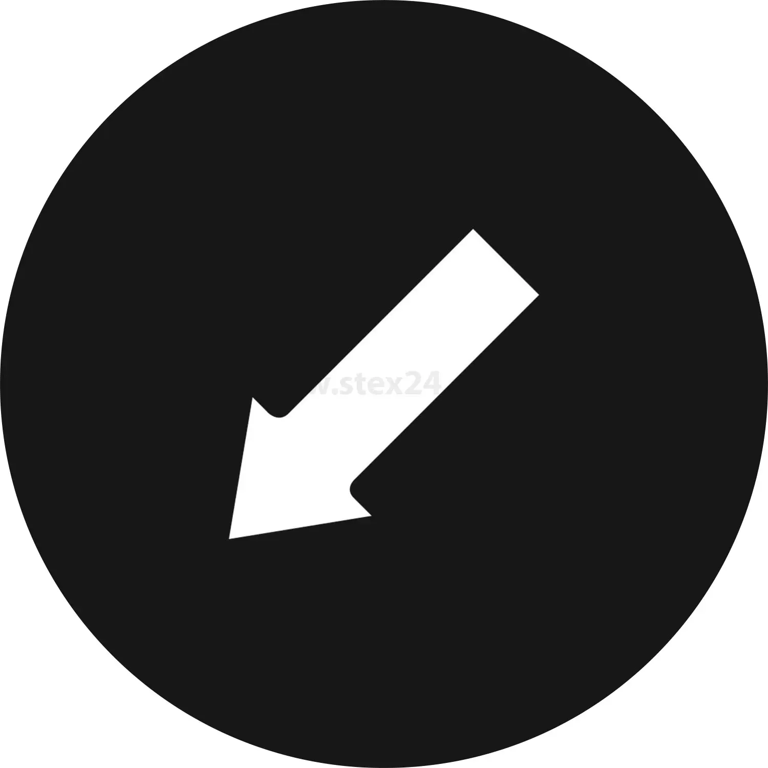 Produktfoto 1 von BSK6 Georg Schlegel Bezeichnungsschild Grafik-Symbol Pfeil nach schräg links unten schwarz