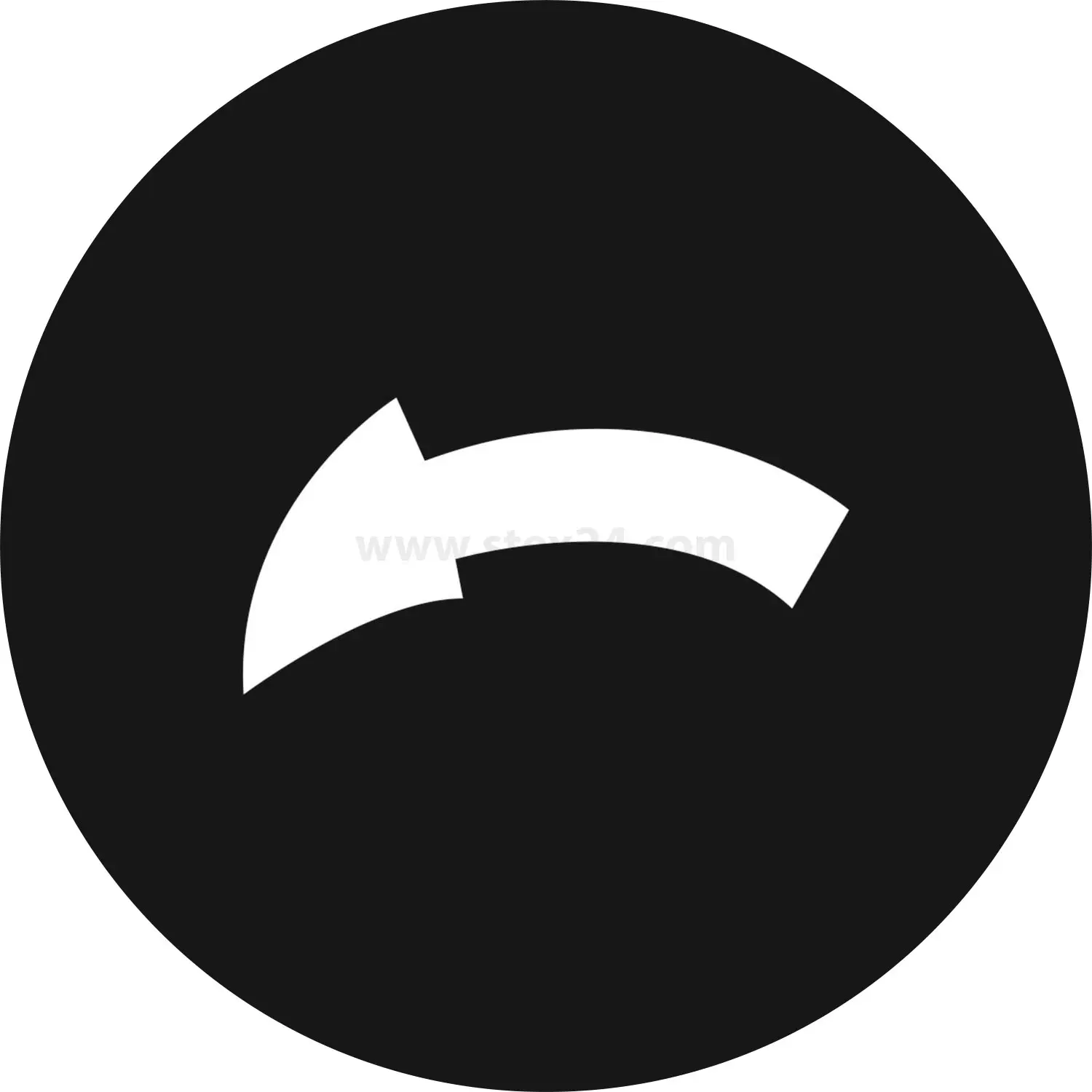 Produktfoto 1 von BSK20 Georg Schlegel Bezeichnungsschild Grafik-Symbol Gebogener Pfeil nach links schwarz