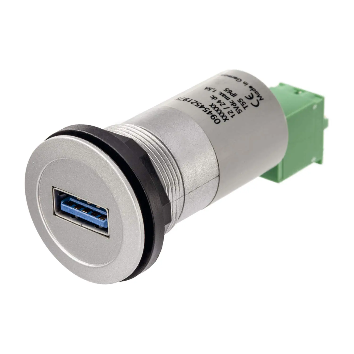 Produktfoto 1 von 09454521979 HARTING har-port USB charger 5V/1,5A silver