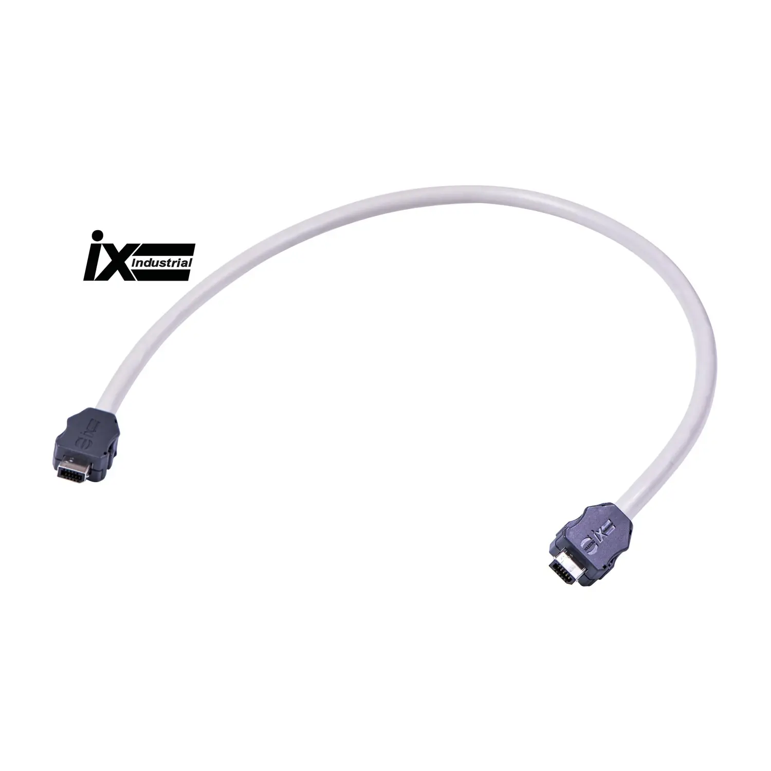 Produktfoto 1 von 33481111A20075 HARTING ix Industrial Typ-B, Signal-Daten-Verkabelung mit 1/1 Verdrahtung 10 / 10-polig gerade, 5x2xAWG26 Bauform Seite 1 ix Industrial Typ B IP20