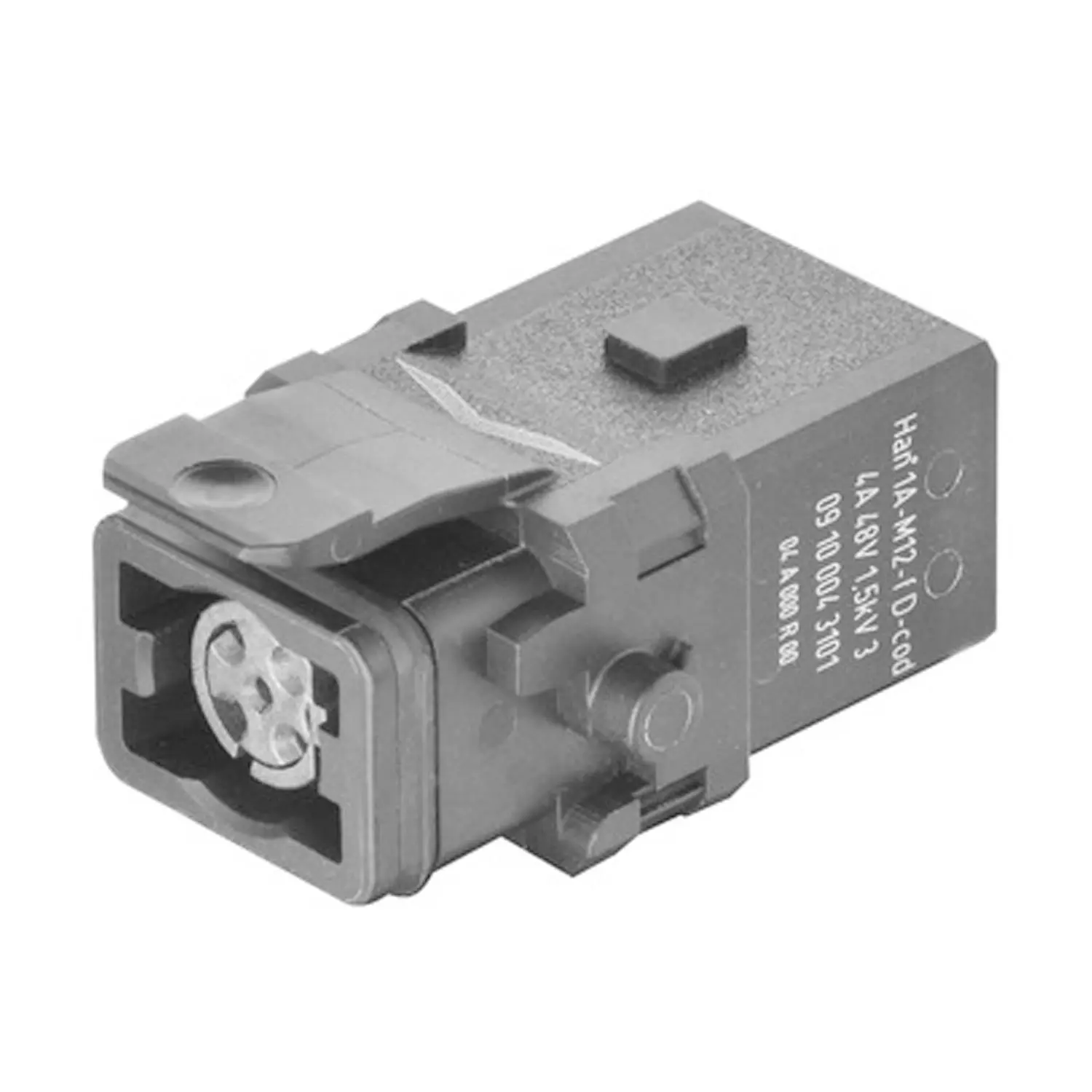 Produktfoto 1 von 09100043101 HARTING Han 1A-M12-f D-codiert, Clip