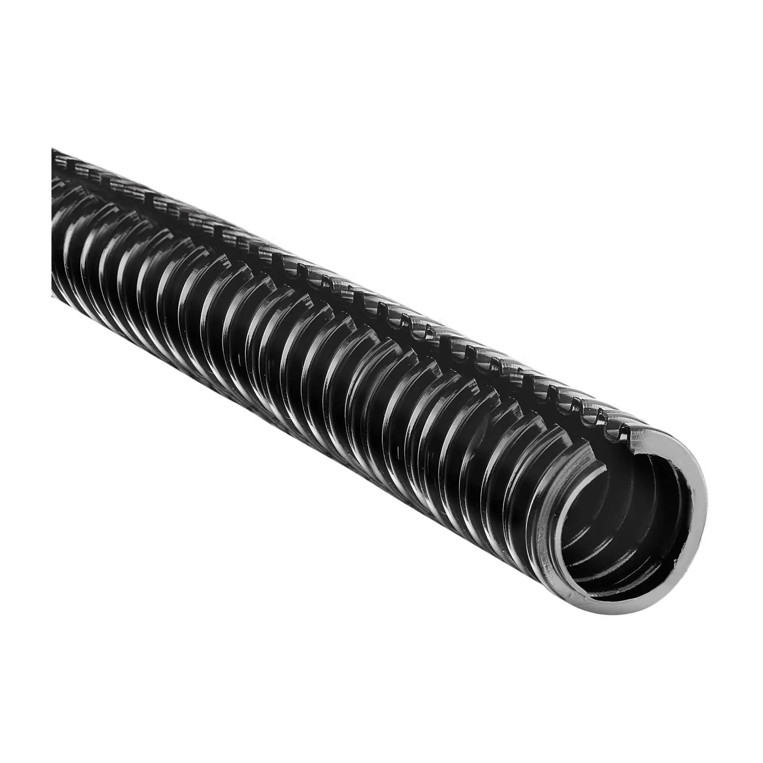 Produktfoto 1 von FLEXAzip Wellschlauch / Wellrohr ohne Verschlussprofil PA6 geschlitzt - FZIP-M 28, AD 28,5mm, ID 23,0mm schmales Profil, Mindestbiegeradius bewegt 140,0mm