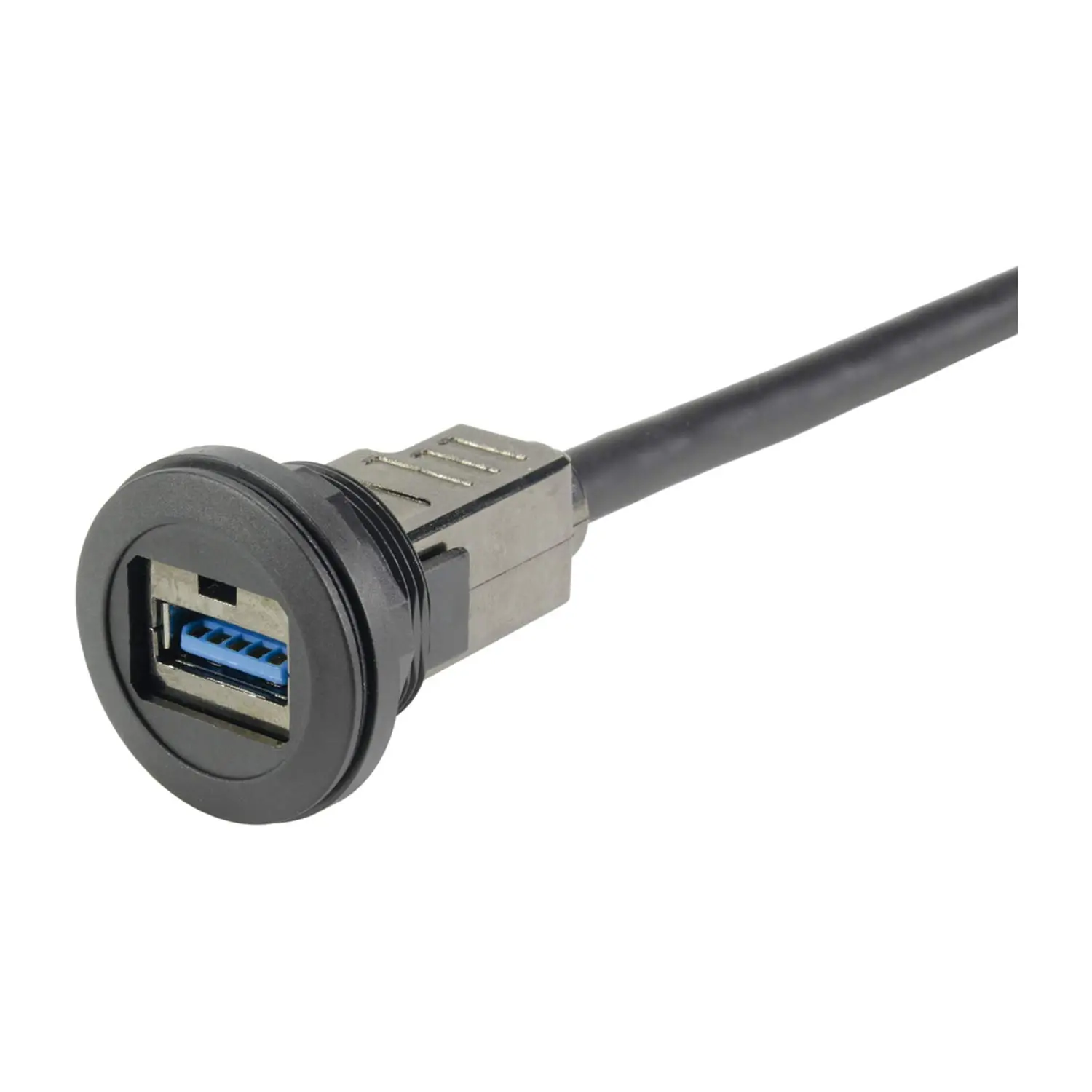 Produktfoto 1 von 09454521970 HARTING Serviceschnittstellen, USB 3.0, Kabellänge: 0,5 m, Art der Verbindung: Typ A Buchse - Typ A Steckverbinder