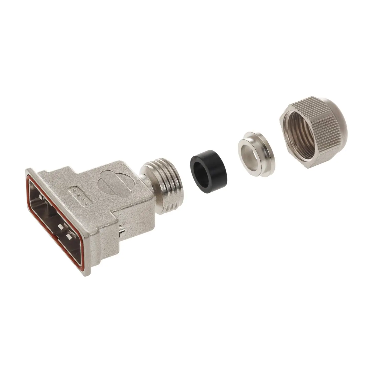 Produktfoto 1 von 09670090539 HARTING DSUB IP 67 Oberer Eingang plas.met.hood 9p