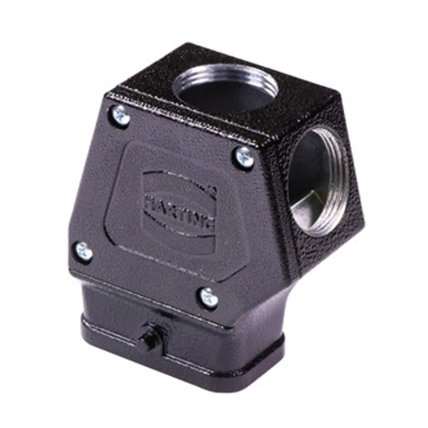 Produktfoto 1 von 6104301082800 HARTING Tüllengehäuse, für Standard Kabelverschraubung, mit separater PE-Klemmstelle, für alle Kontakteinsätze der Baugröße Han-Compact