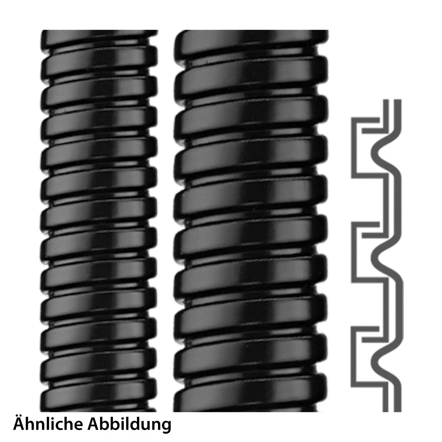 Produktfoto 1 von 12011112017 FLEXA SPR-PVC-AS, schwarz, AD21, 17x21mm, 10 Meter Packung