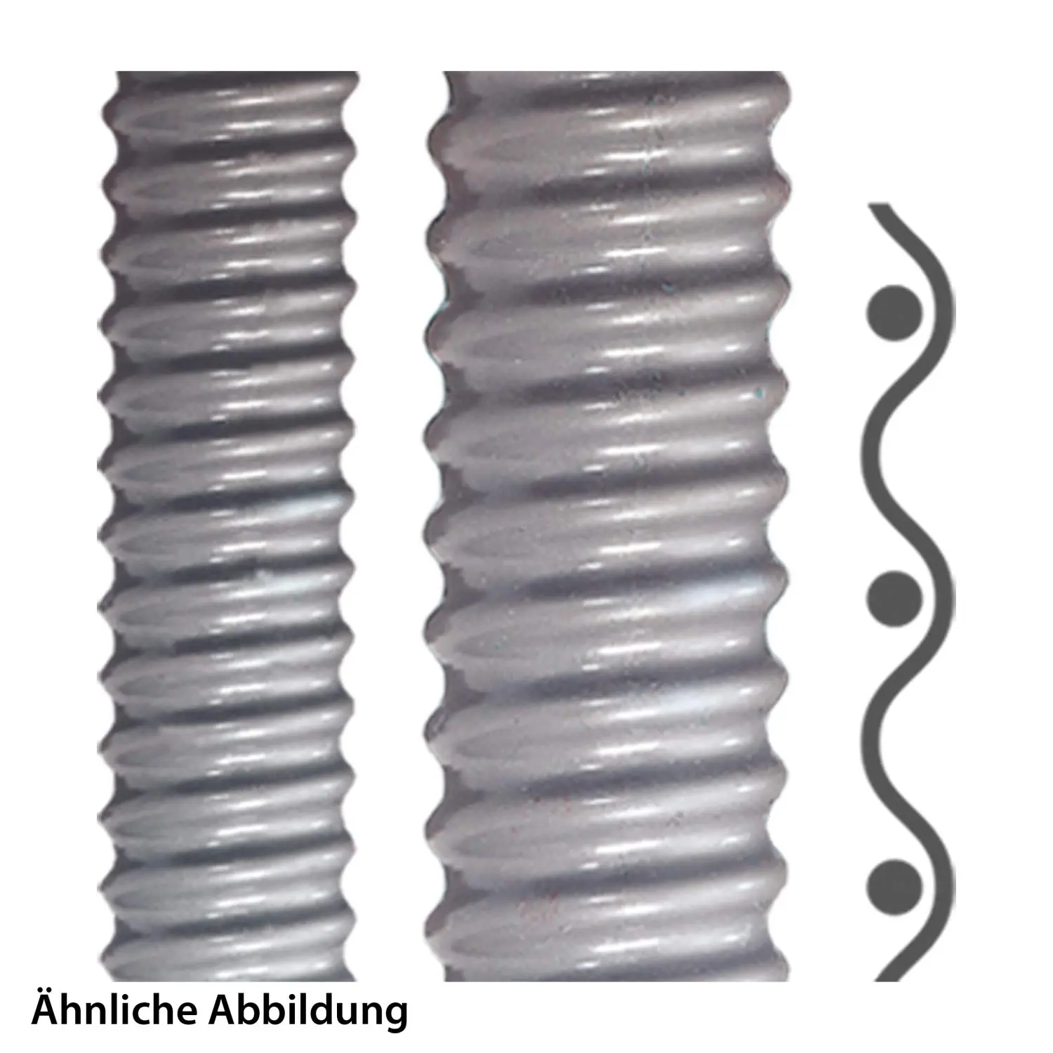 AIRflex-KUW-PVC-AS, grau AD 48 x 56 mm, 10 Meter Packung