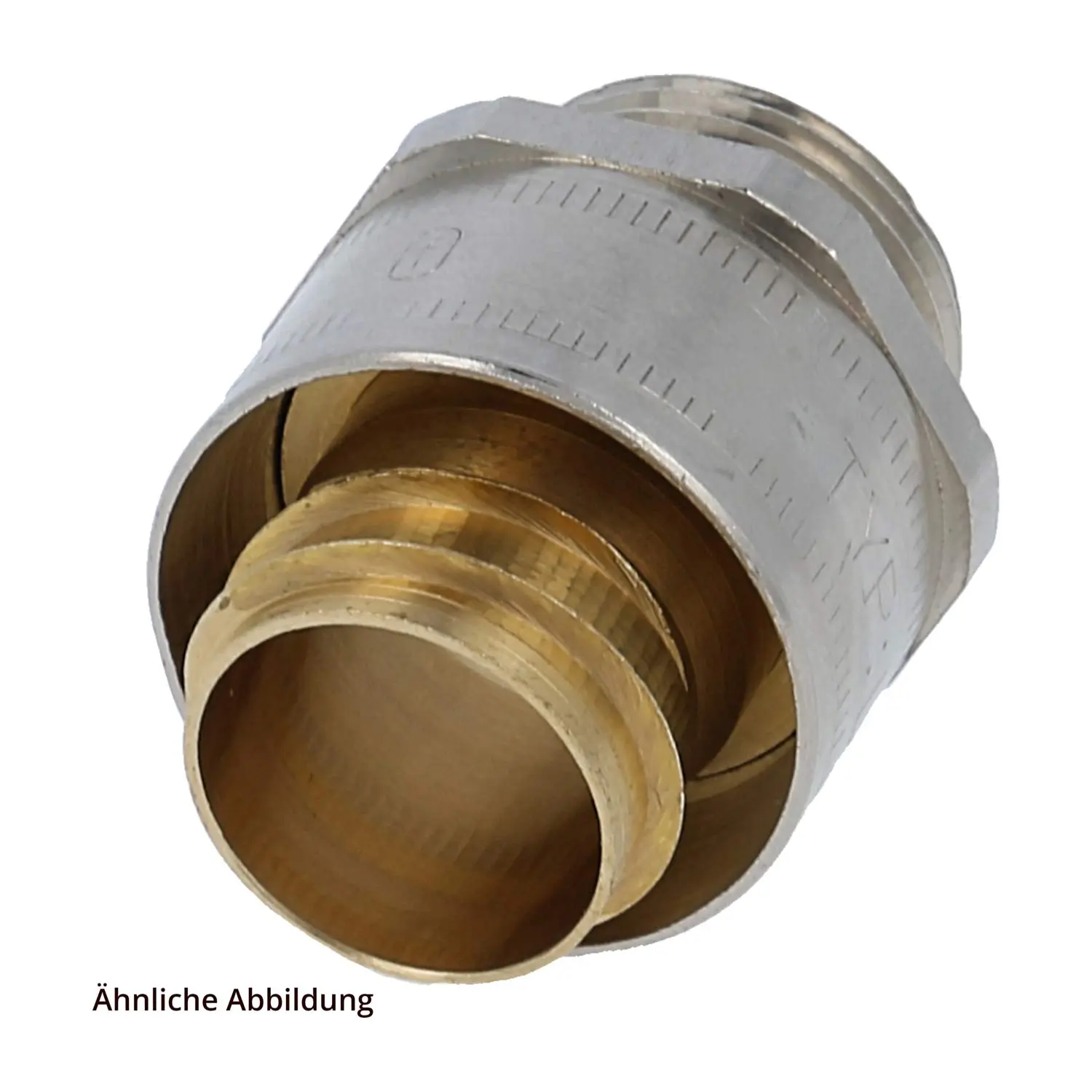 Produktfoto 1 von 15010710048 FLEXA LI-P kl. Packung 2 Stk. Metallverschraubung gerade Gewinde PG48x1,588 für Schlauch-Außendurchmesser 56,0mm für Schlauch-Innendurchmesser 49,0mm
