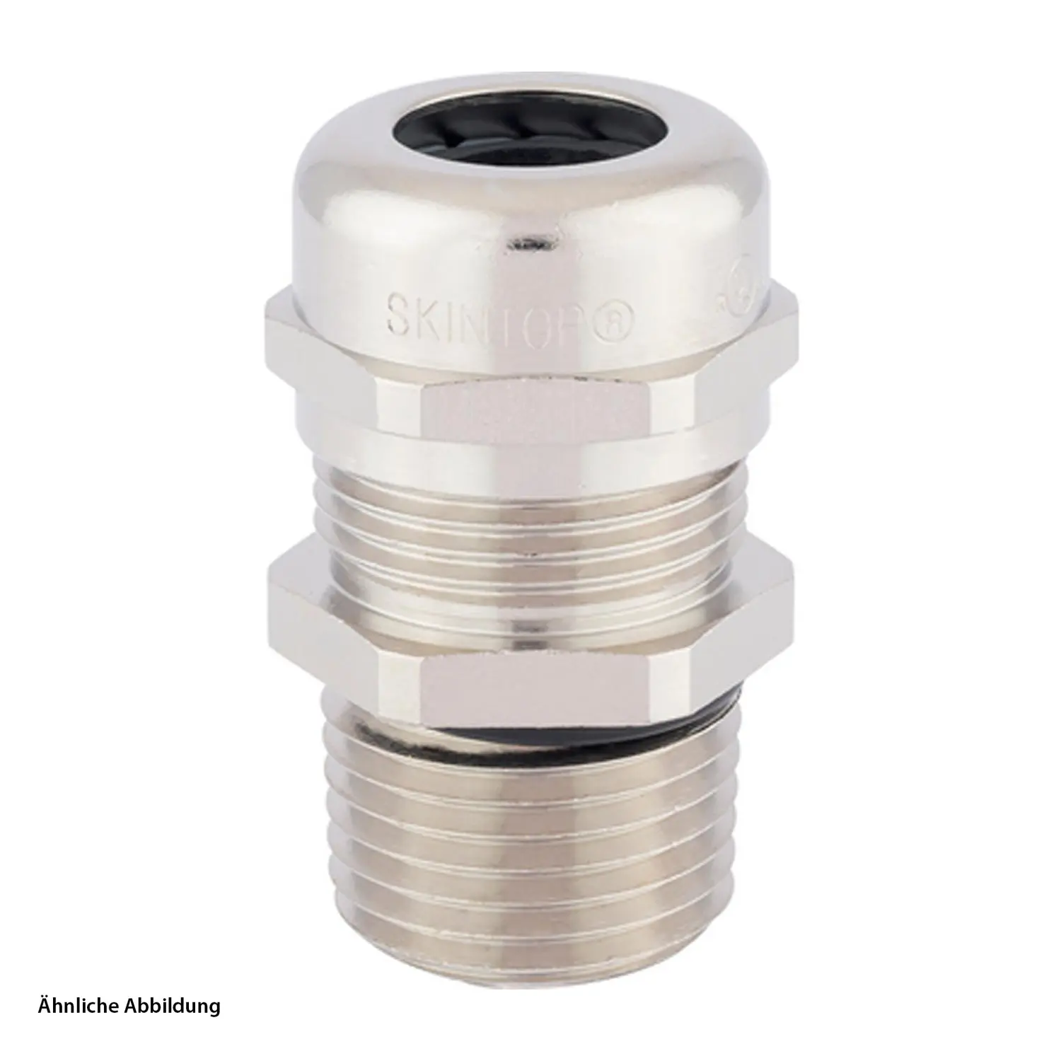 Produktfoto 1 von 53112044 LAPP Verschraubung 1 Zollx2,209 Messing (CuZn) vernickelt Gewindelänge 15,0mm