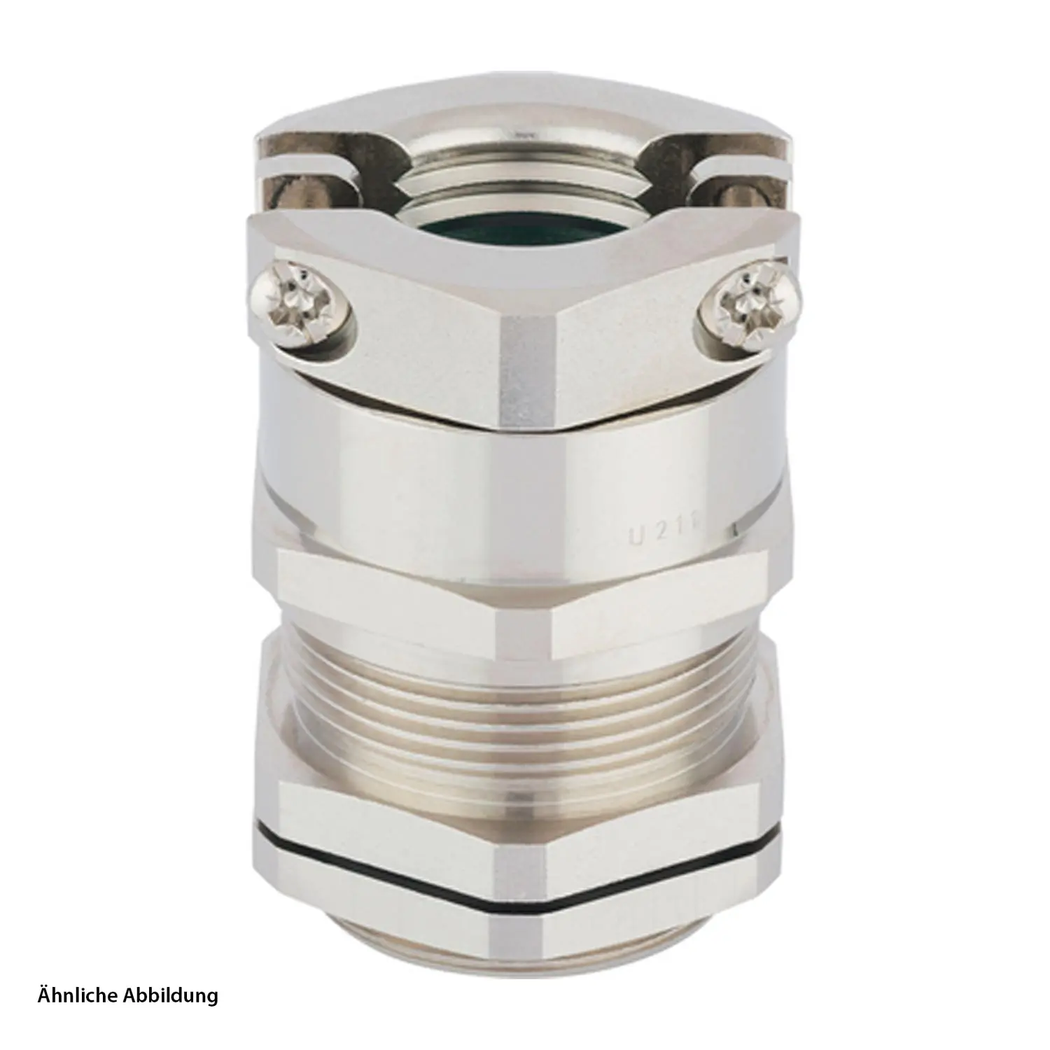 Produktfoto 1 von 53112553 LAPP Verschraubung halogenfrei mit externer Zugentlastung M25x1,5 Messing (CuZn) vernickelt Gewindelänge 8,0mm