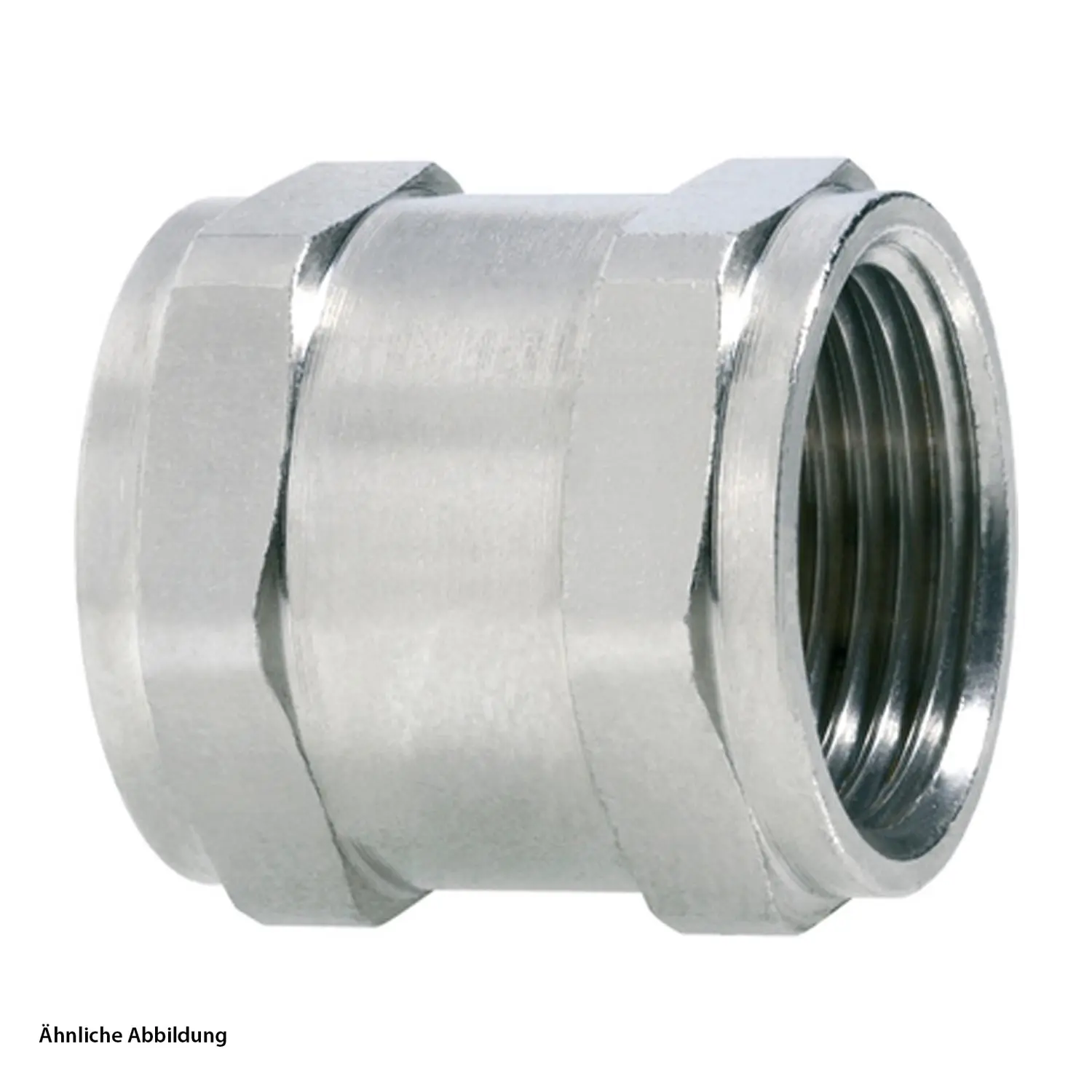 Produktfoto 1 von 55510000 LAPP Zwischenstutzen M M16x1,5 Innengewinde Sechskant Messing (CuZn) vernickelt Farbe silber
