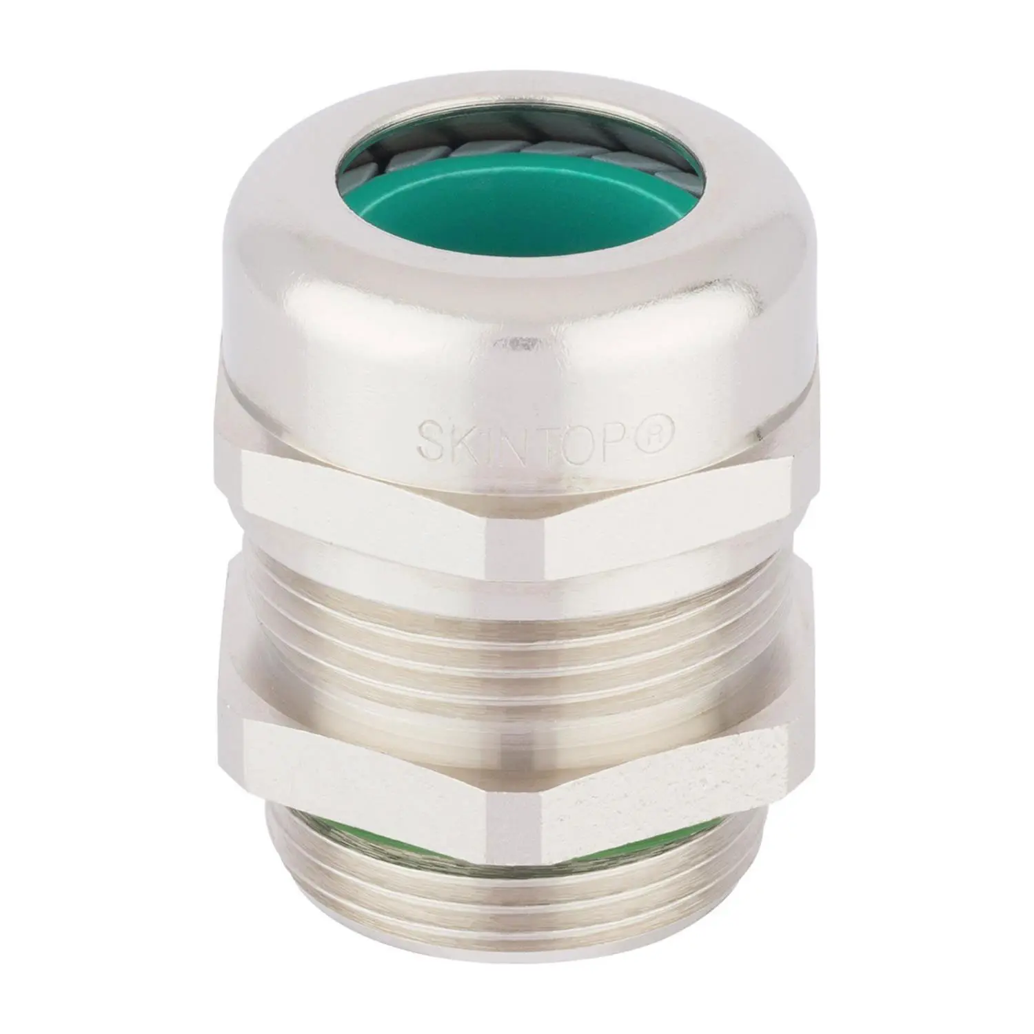 Produktfoto 1 von 53112547 LAPP Verschraubung halogenfrei EMV-BRUSH M63x1,5 mit EMV-Bürste Messing (CuZn) vernickelt Gewindelänge 15,0mm