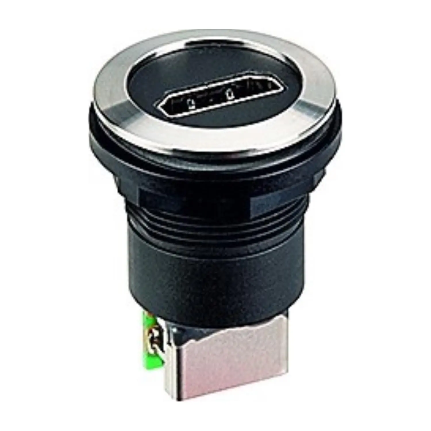 Produktfoto 1 von RRJVA_HDMI_STB Georg Schlegel HDMI-Buchse, Edelstahl rund, RONTRON-R-JUWEL Bauform Seite 1: HDMI-Buchse