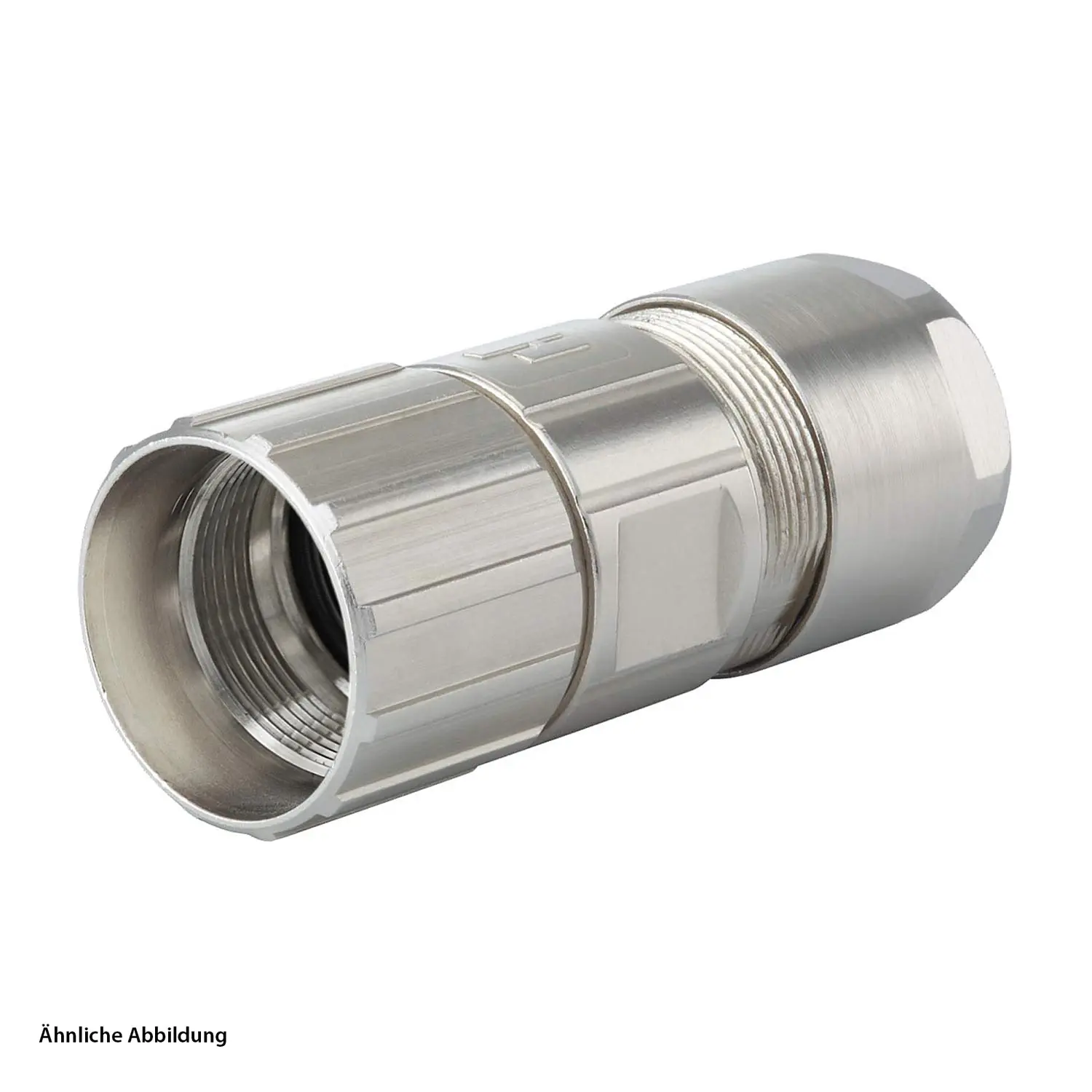 Produktfoto 1 von 7106400000 HUMMEL M23 Signal Kabelsteckverbinder gerade Kabelabgang gerade, Klemmbereich 3,0mm - 7,0mm Farbe silber