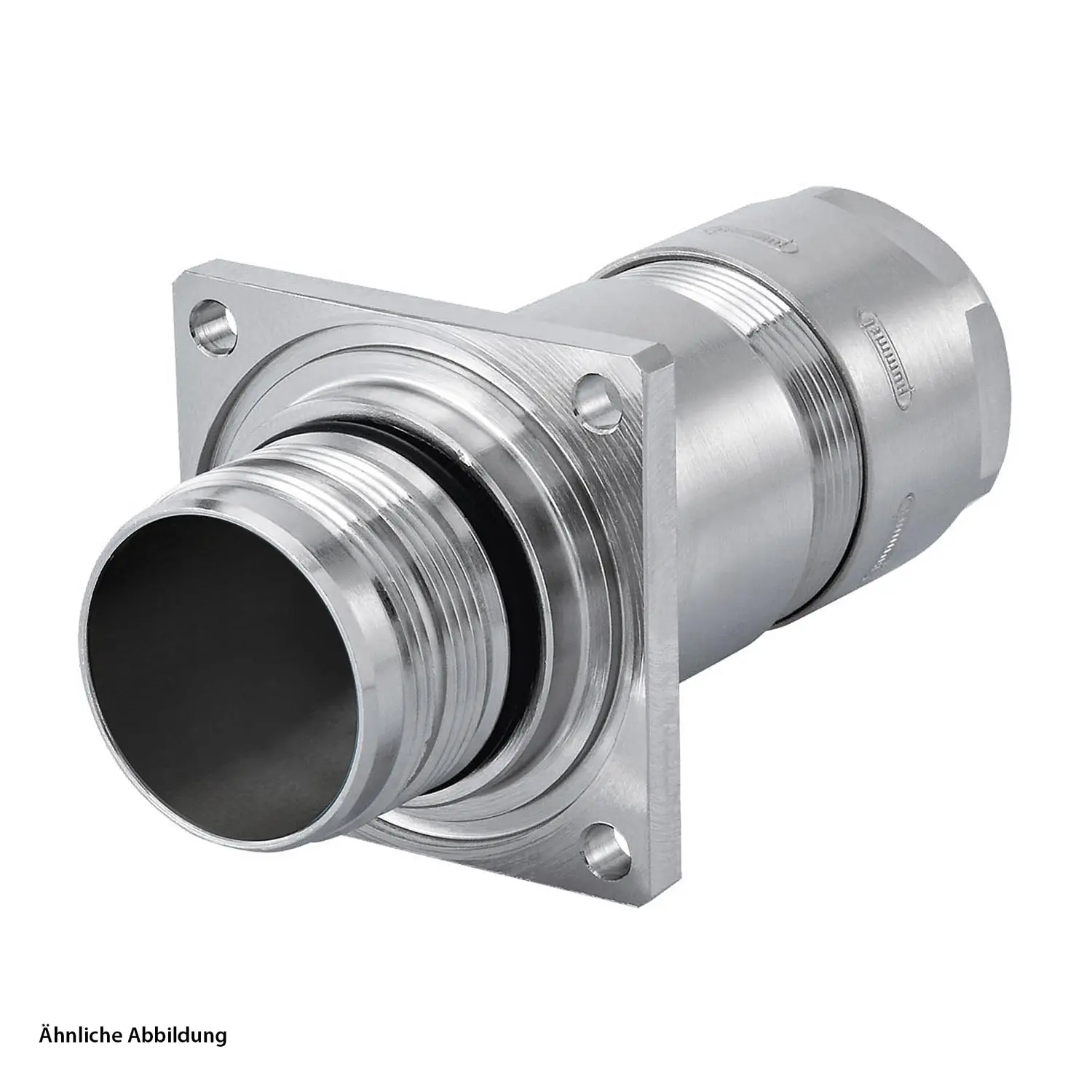 Produktfoto 1 von 7683600000 HUMMEL M23 Leistung Wanddurchführung Kupplung gerade Vorder- oder Hinterwand, Klemmbereich 11,0mm - 17,0mm Farbe silber