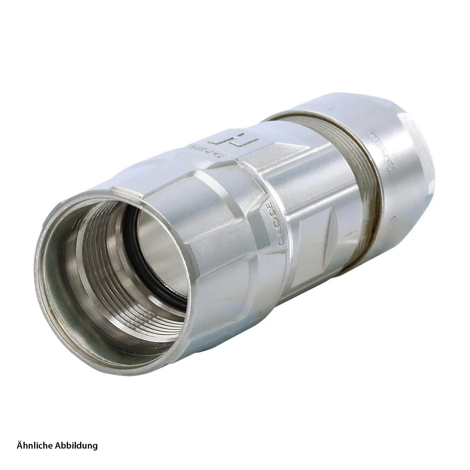 Produktfoto 1 von 755650000S HUMMEL M23 Leistung Kabelsteckverbinder gerade Klemmbereich 7,0mm - 12,0mm 200V, Farbe silber
