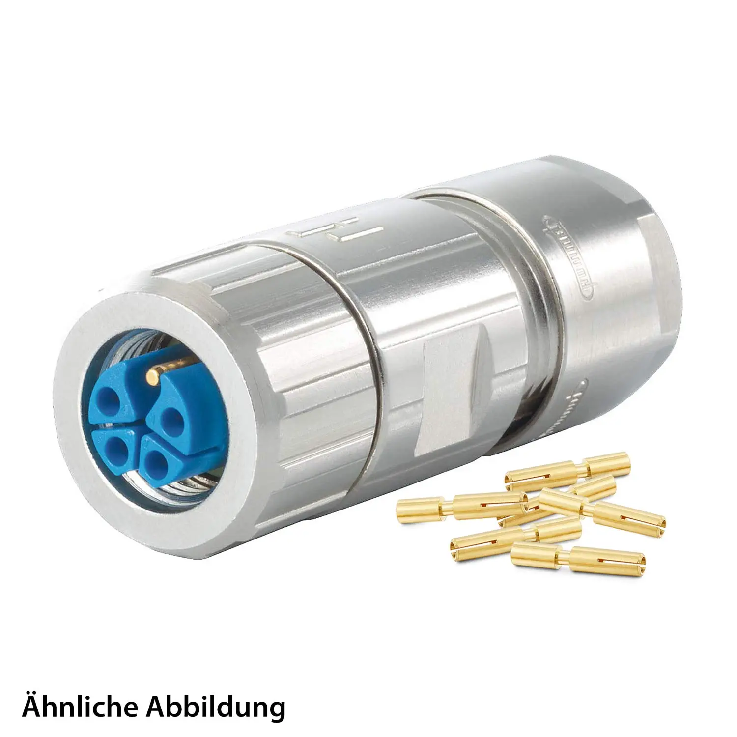 Produktfoto 1 von 799910012K HUMMEL SET inkl. Kontakte M12 Power Kabelsteckverbinder, Crimpeinsatz gerade K-kodiert Polzahl 4+PE, Buchse / PE-Stift Kabelabgang gerade, Klemmbereich 3,0mm - 6,0mm