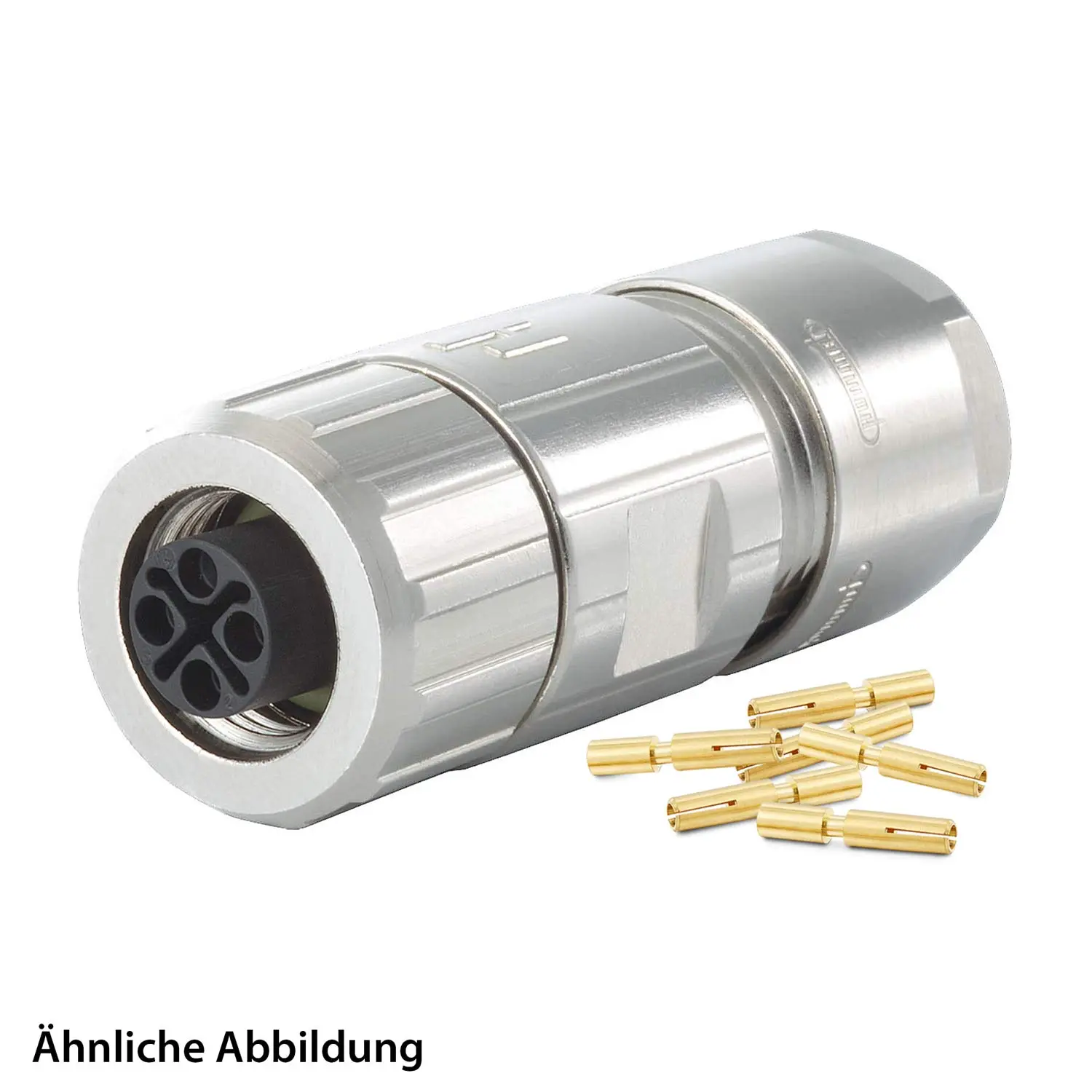 Produktfoto 1 von 799910028K HUMMEL SET inkl. Kontakte M12 Power Kabelsteckverbinder, Schraubeinsatz gerade S-kodiert Polzahl 3+PE, Buchse Kabelabgang gerade, Klemmbereich 3,0mm - 6,0mm