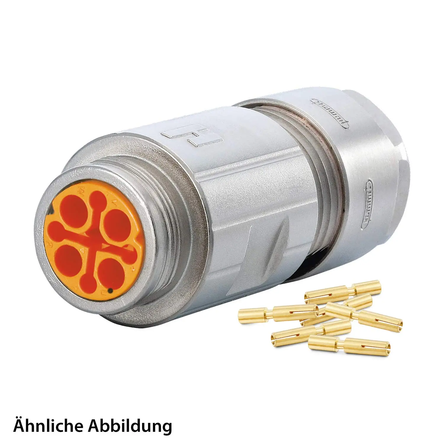 Produktfoto 1 von 799910453K HUMMEL SET inkl. Kontakte M16 Kupplungssteckverbinder, Crimpeinsatz gerade Polzahl 3+4+PE, Buchse Kabelabgang gerade, Klemmbereich 3,0mm - 6,0mm