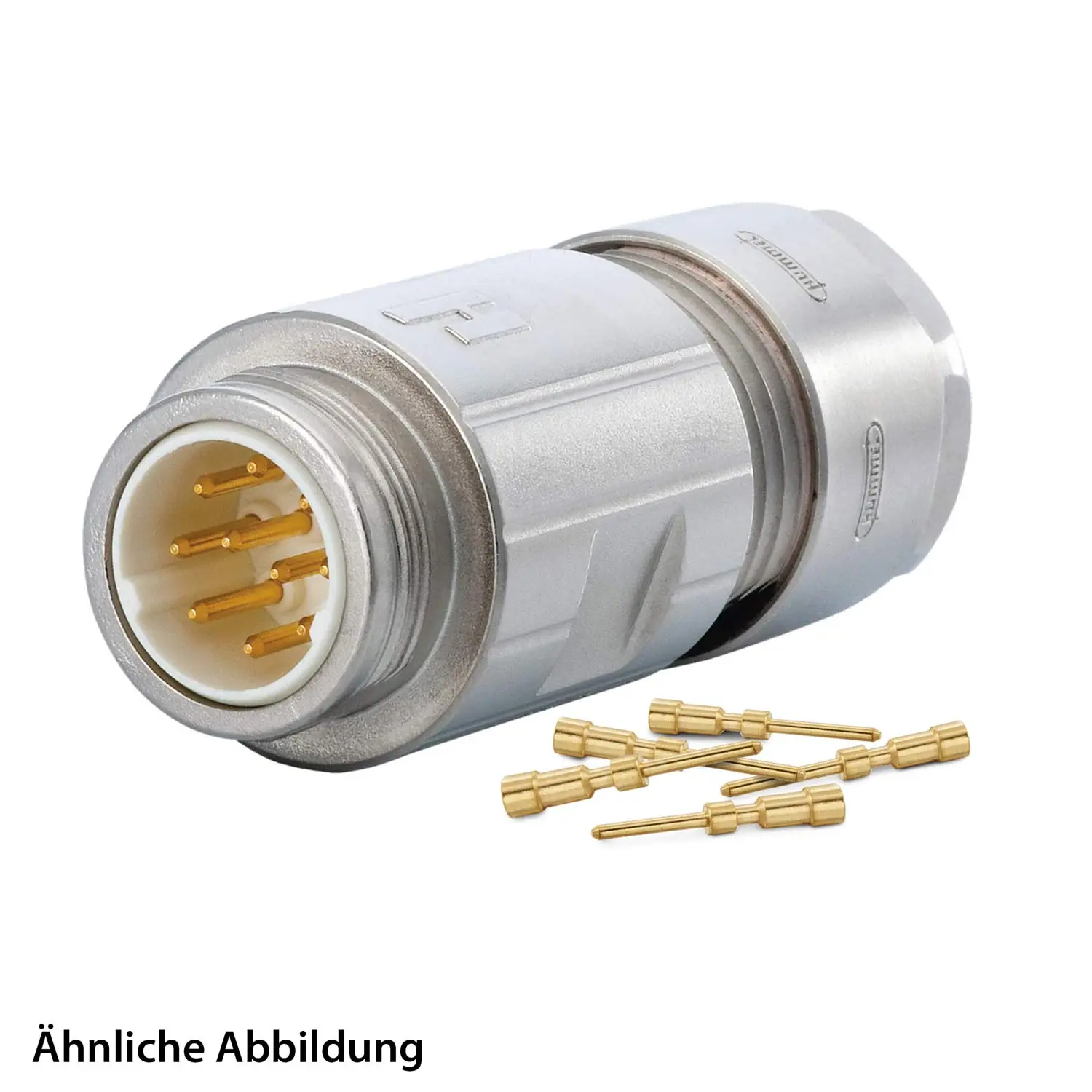 799910502K HUMMEL SET inkl. Kontakte M16 Kupplungssteckverbinder, Crimpeinsatz gerade Polzahl 3-pol., Stift Kabelabgang gerade, Klemmbereich 8,0mm - 11,0mm