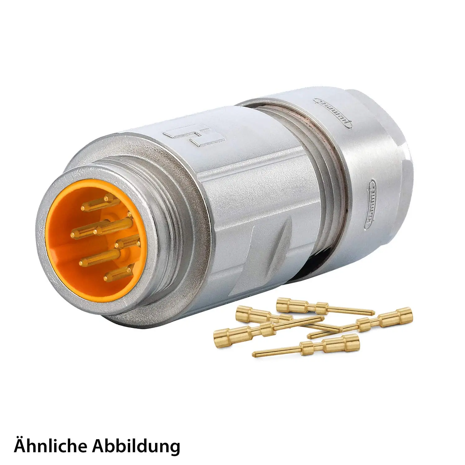 Produktfoto 1 von 799910510K HUMMEL SET inkl. Kontakte M16 Kupplungssteckverbinder, Crimpeinsatz gerade Polzahl 3+4+PE, Stift Kabelabgang gerade, Klemmbereich 8,0mm - 11,0mm