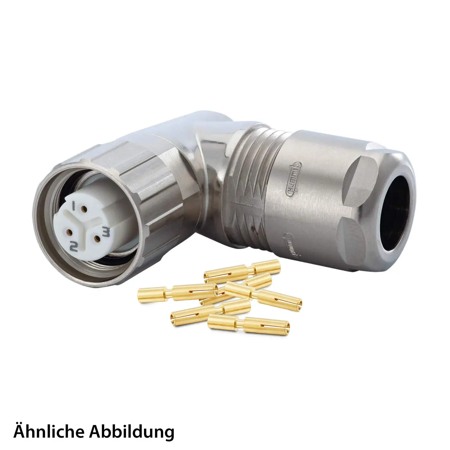 799910530K HUMMEL SET inkl. Kontakte M16 Kabelsteckverbinder, Crimpeinsatz gewinkelt Polzahl 3-pol., Buchse orientierbar Kabelabgang seitlich, Klemmbereich 3,0mm - 6,0mm
