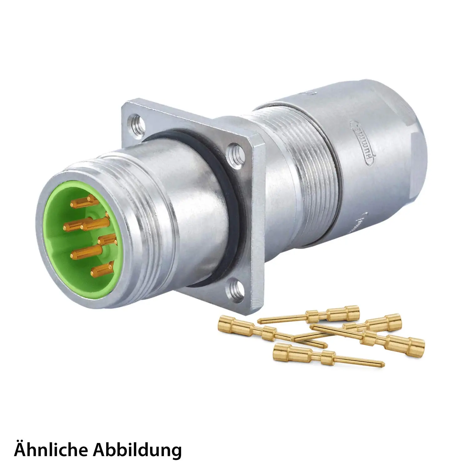 Produktfoto 1 von 799910713K HUMMEL SET inkl. Kontakte M16 Wanddurchführung Kupplung, Crimpein. gerade Polzahl 18-pol., Stift Hinterwand, Kabelabgang gerade, Klemmbereich 5,0mm - 9,0mm