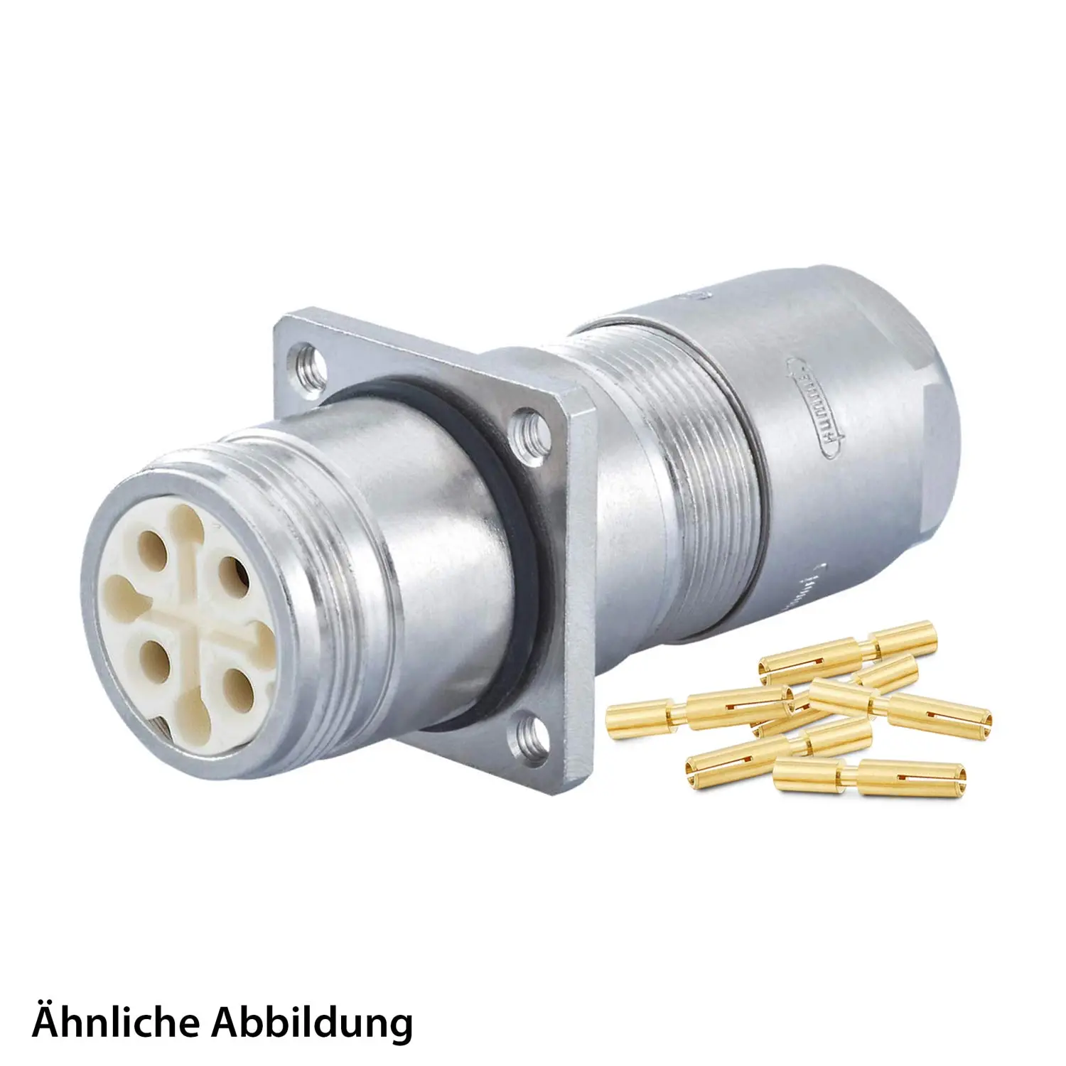 799910689K HUMMEL SET inkl. Kontakte M16 Wanddurchführung Kupplung, Crimpein. gerade Polzahl 3-pol., Buchse Hinterwand, Kabelabgang gerade, Klemmbereich 5,0mm - 9,0mm