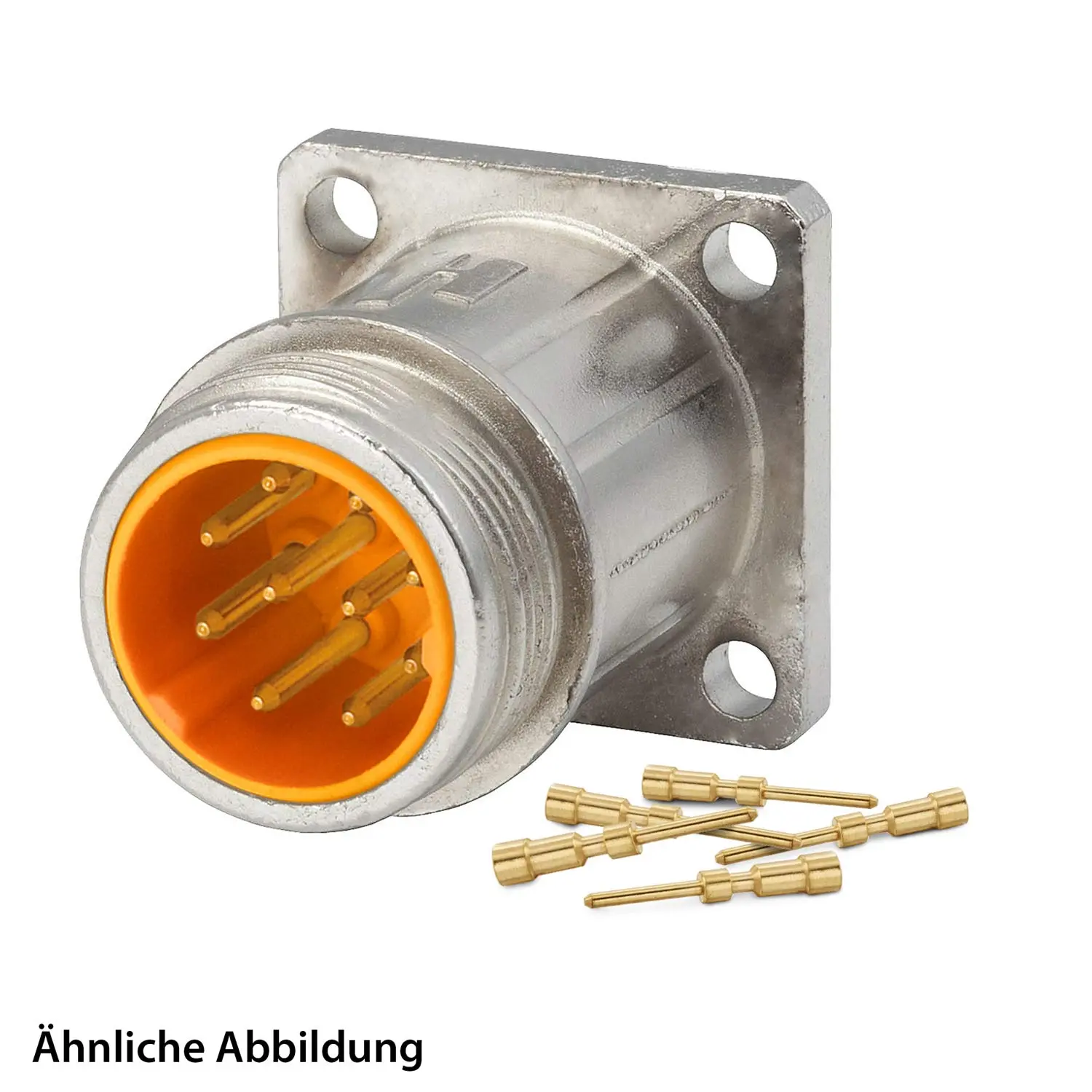 799910813K HUMMEL SET inkl. Kontakte M16 Gerätesteckverbinder, Crimpeinsatz gerade Polzahl 3+4+PE, Stift Vorderwand