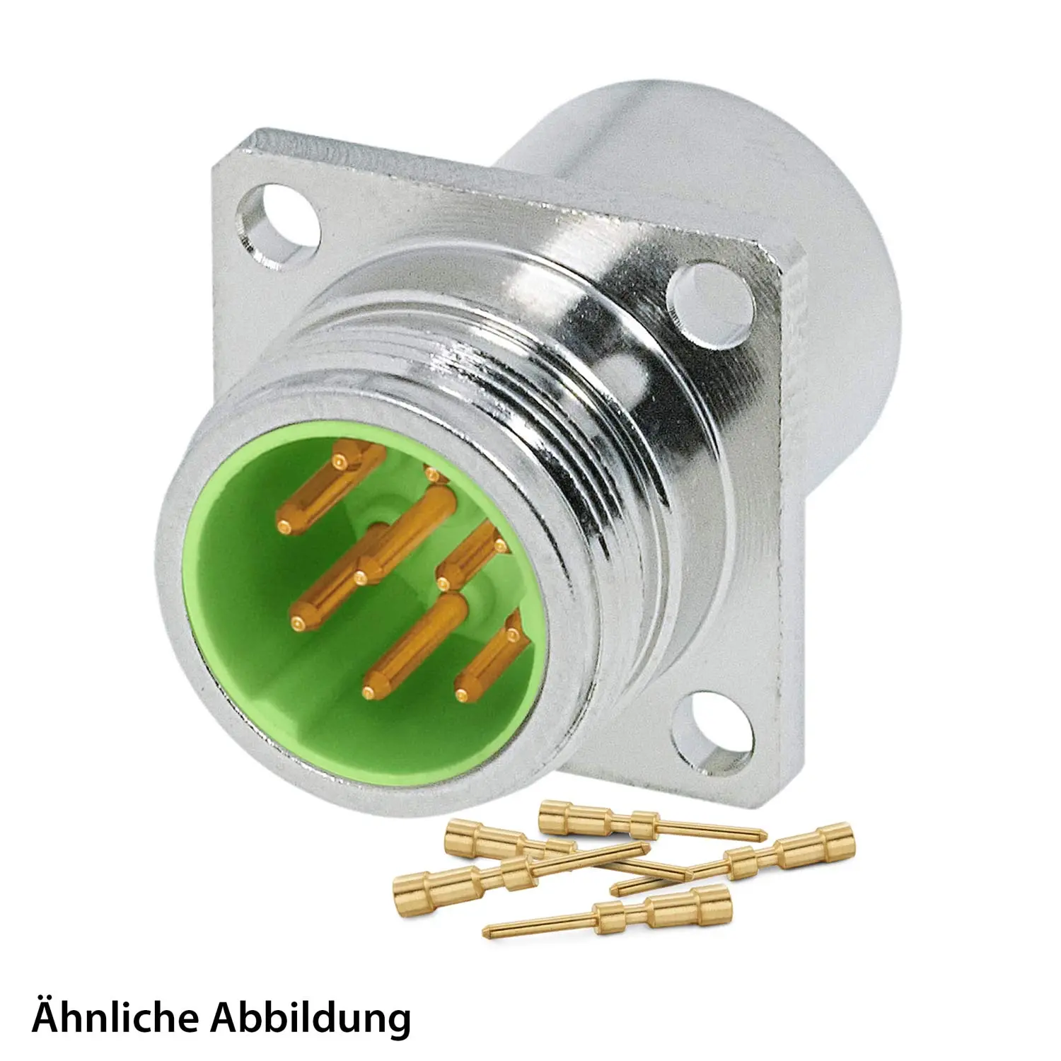 Produktfoto 1 von 799910858K HUMMEL SET inkl. Kontakte M16 Gerätesteckverbinder, Crimpeinsatz gerade Polzahl 18-pol., Stift Vorderwand