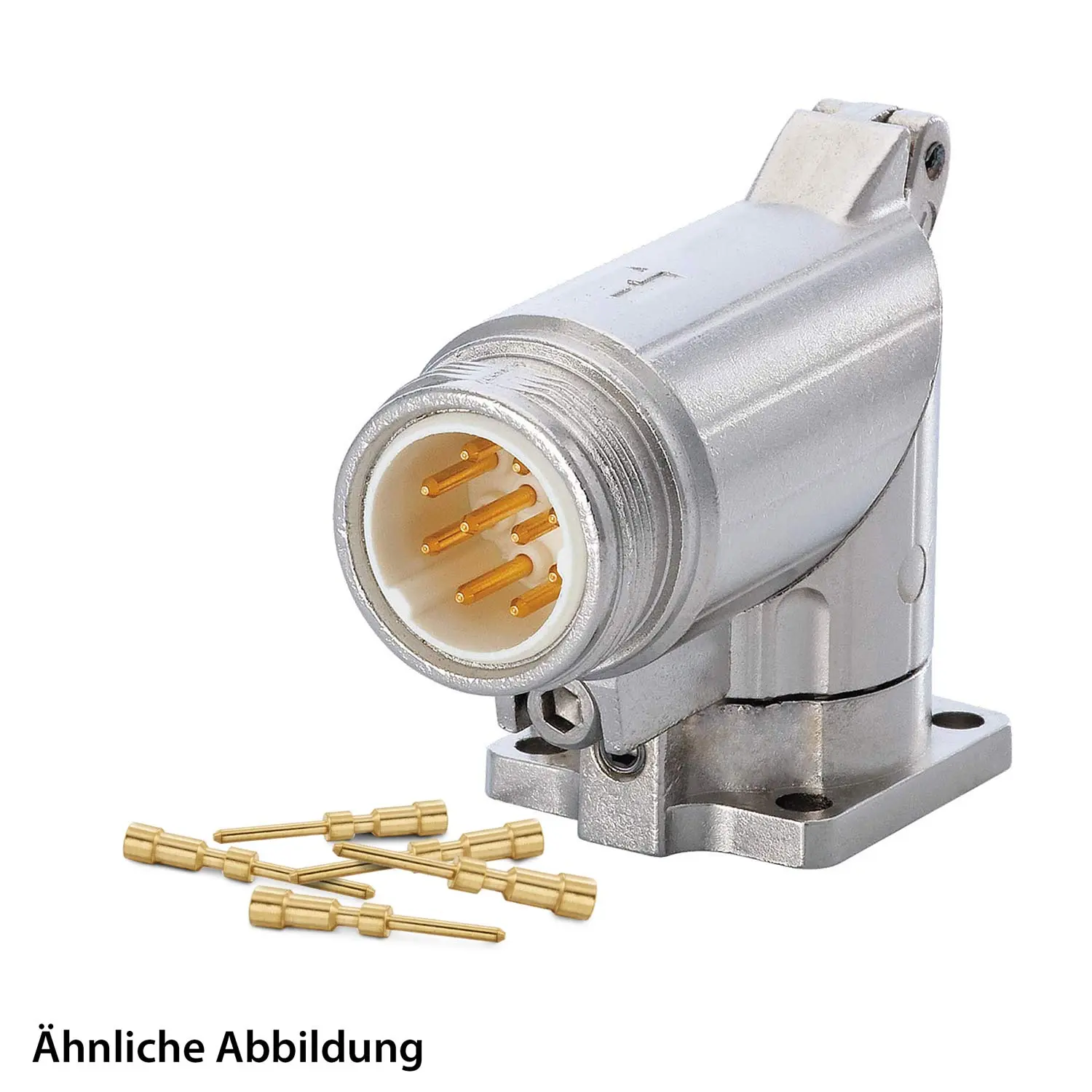 799910860K HUMMEL SET inkl. Kontakte M16 Gerätesteckverbinder, Crimpeinsatz gewinkelt Polzahl 3-pol., Stift drehbar um 315 Grad Vorderwand