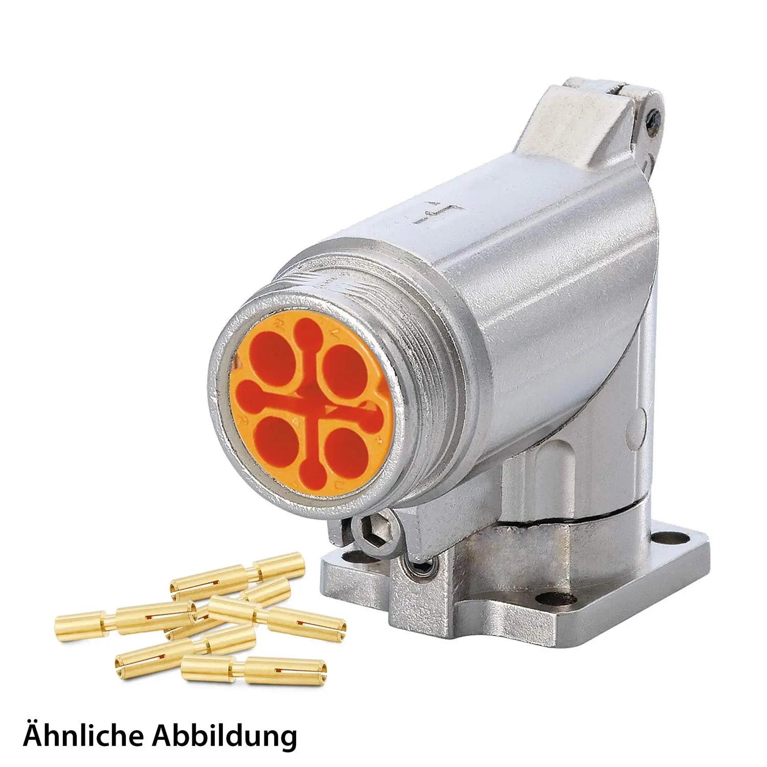 799910872K HUMMEL SET inkl. Kontakte M16 Gerätesteckverbinder, Crimpeinsatz gewinkelt Polzahl 3+4+PE, Buchse drehbar um 315 Grad Vorderwand