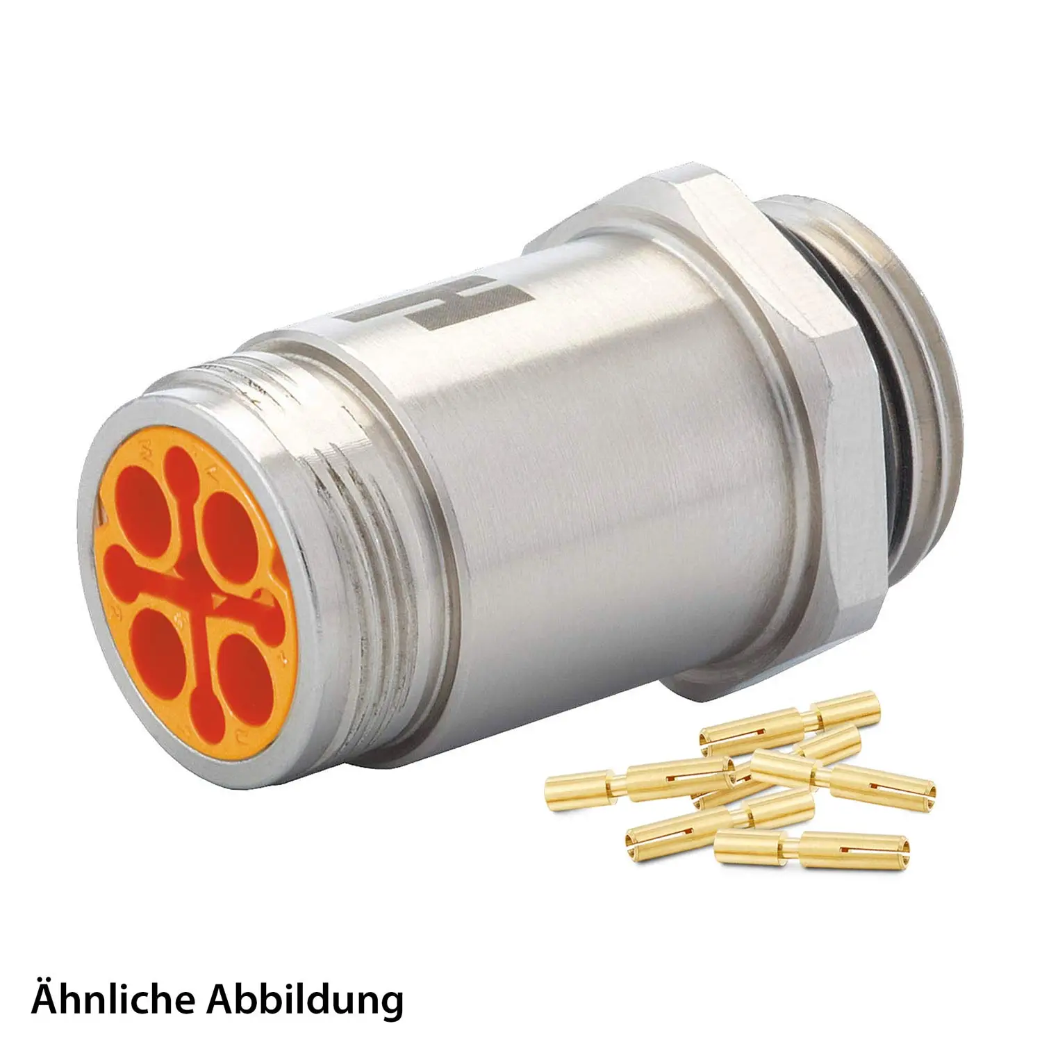 Produktfoto 1 von 799910930K HUMMEL SET inkl. Kontakte M16 Gerätesteckverbinder, Crimpeinsatz gerade Polzahl 6+PE, Buchse Vorderwand