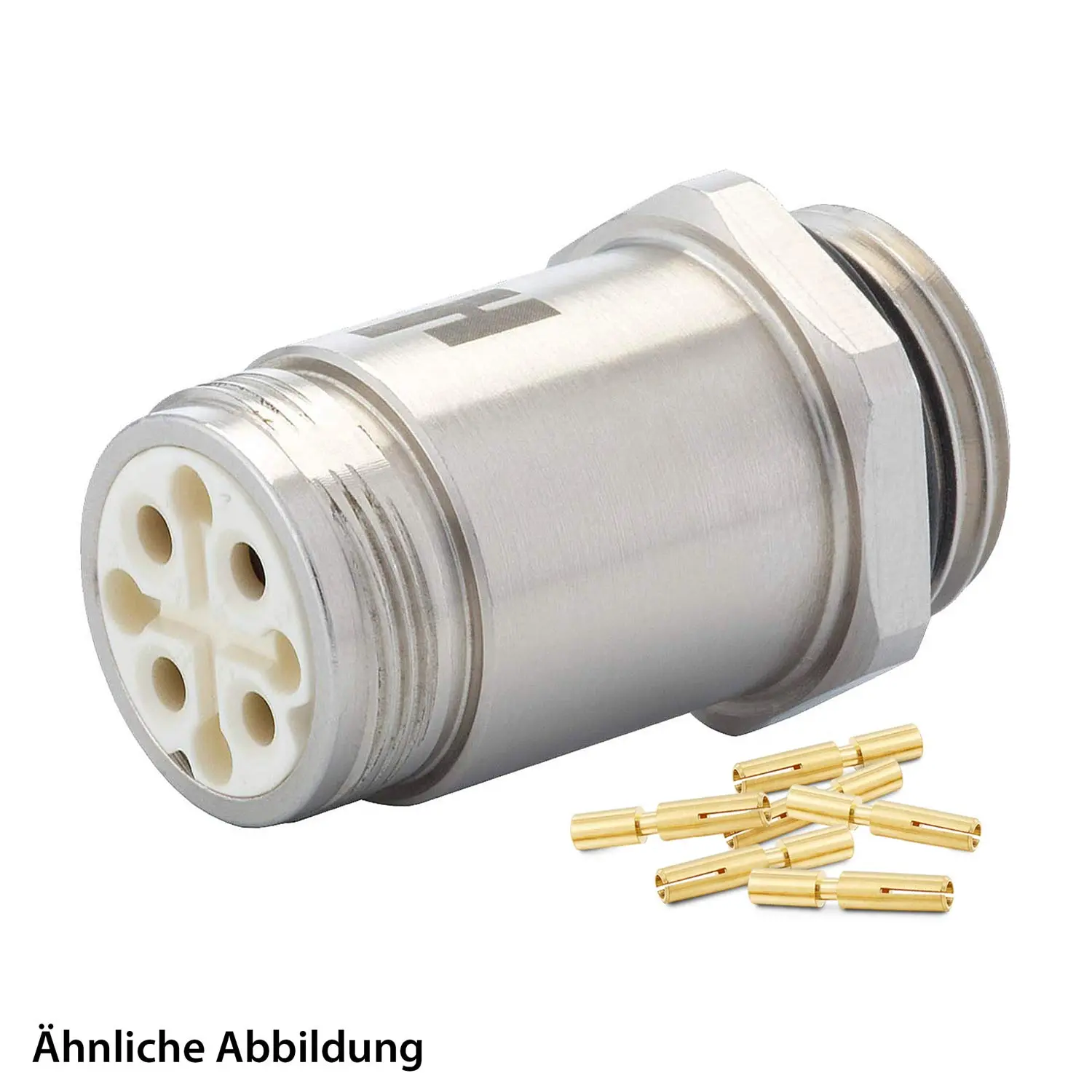 Produktfoto 1 von 799910924K HUMMEL SET inkl. Kontakte M16 Gerätesteckverbinder, Crimpeinsatz gerade Polzahl 3+4+PE, Buchse Vorderwand